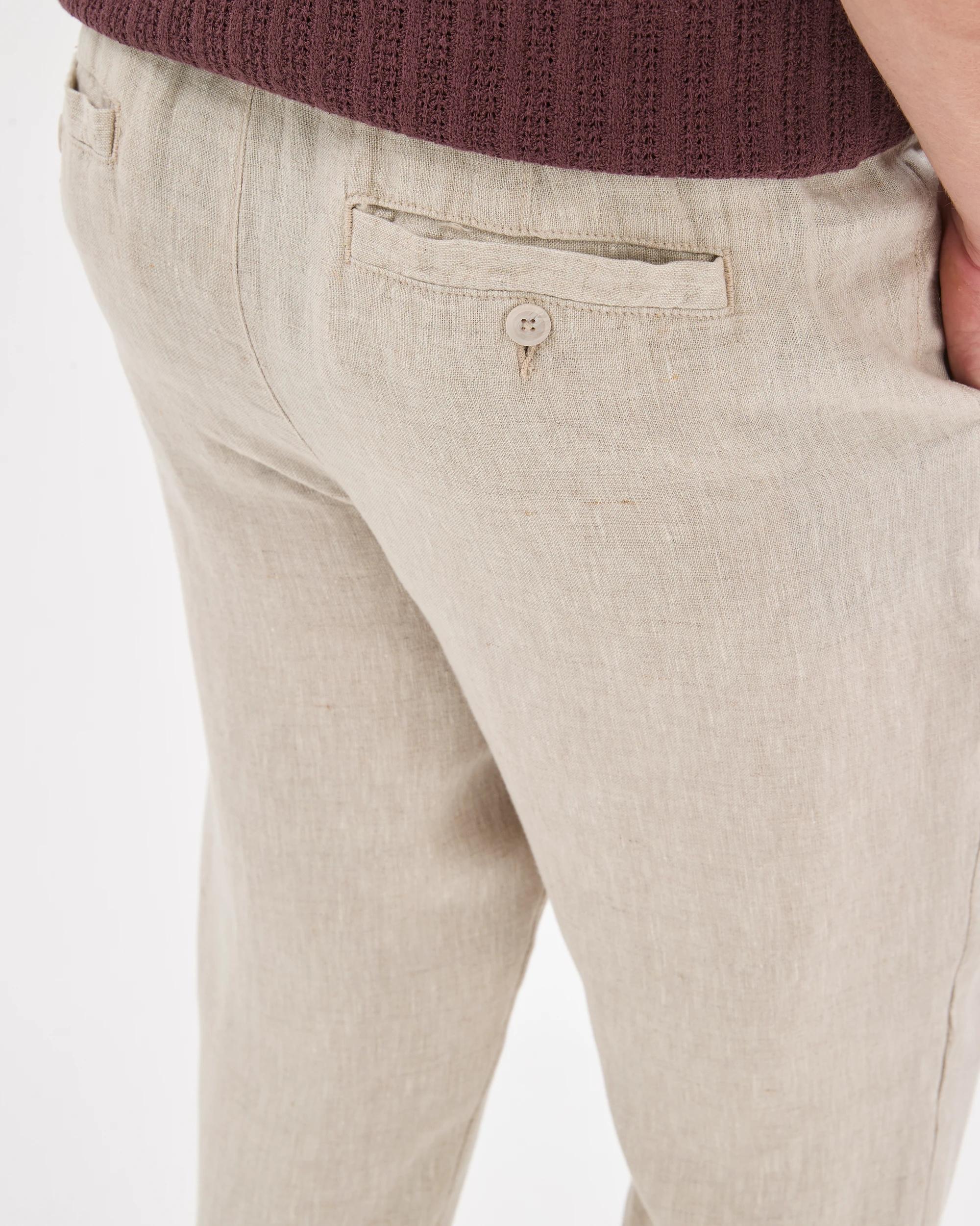 5 Target Man European Linen Full Length Pants STONE, 5 of 6