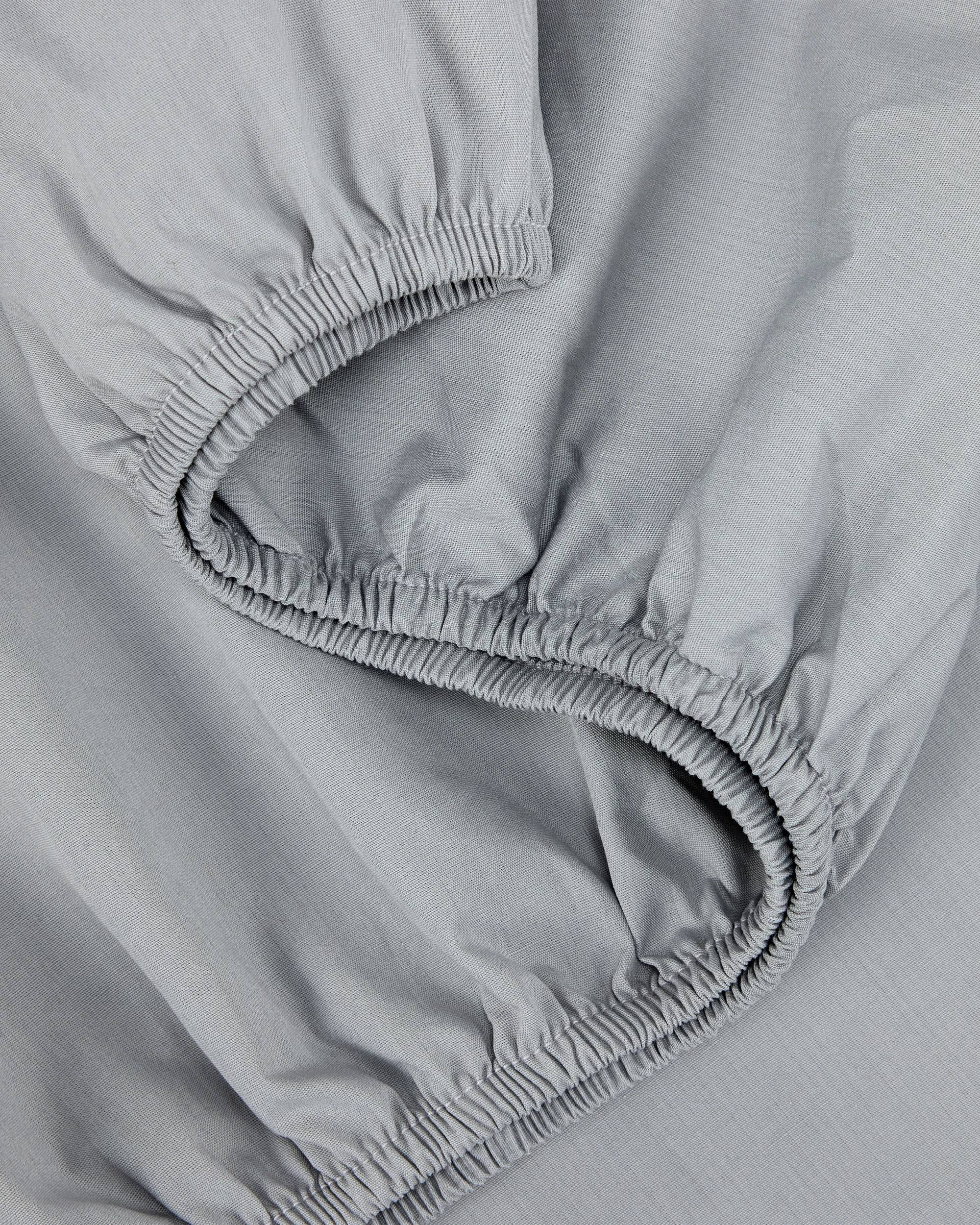 5 250 Thread Count Cotton Rich Fitted Sheet - Queen Bed, Light Grey, 5 of 6