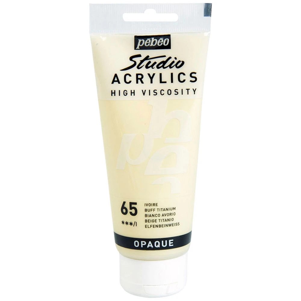 1 Pebeo Studio Acrylic Paint 100mL Ivory, 1 of 2