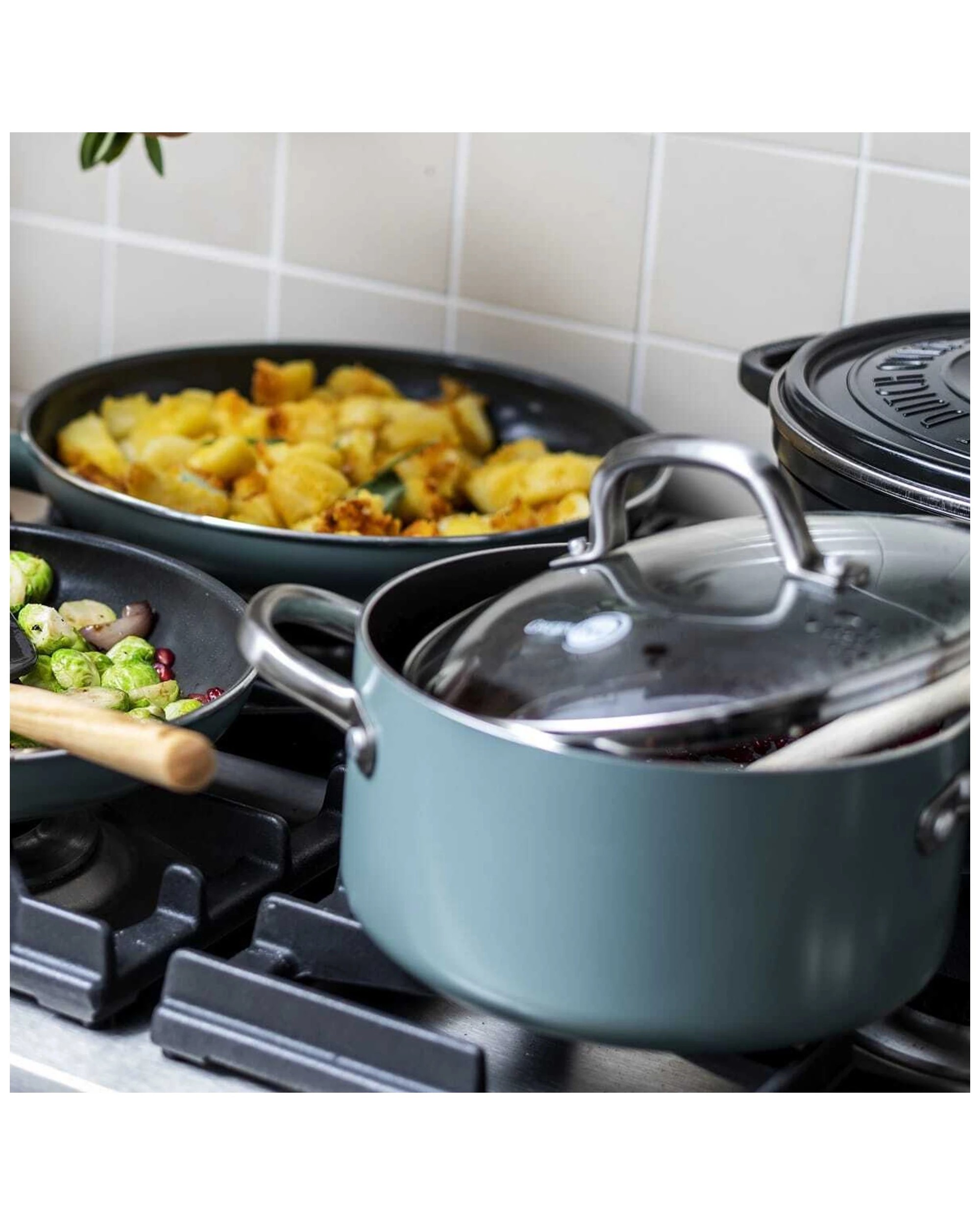 4 Greenpan Mayflower Covered Casserole Dish 24cm/5.7l Home Kitchen Cooking
 - Blue, 4 of 5