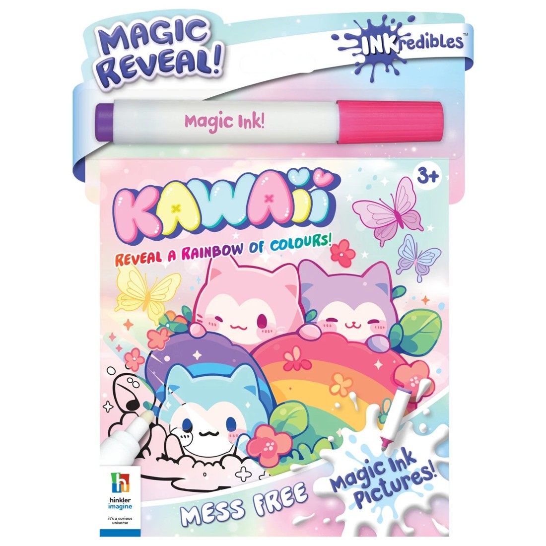 1 INKredibles Magic Reveal Kawaii Magic Ink Pictures! - Book, 1 of 2