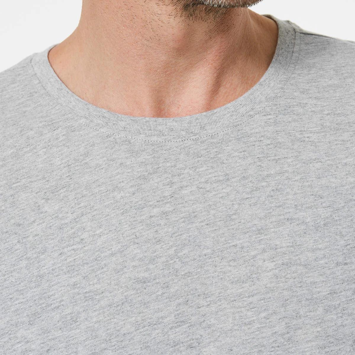 5 Plain Crew Neck T-shirt Gry Marle, 5 of 5