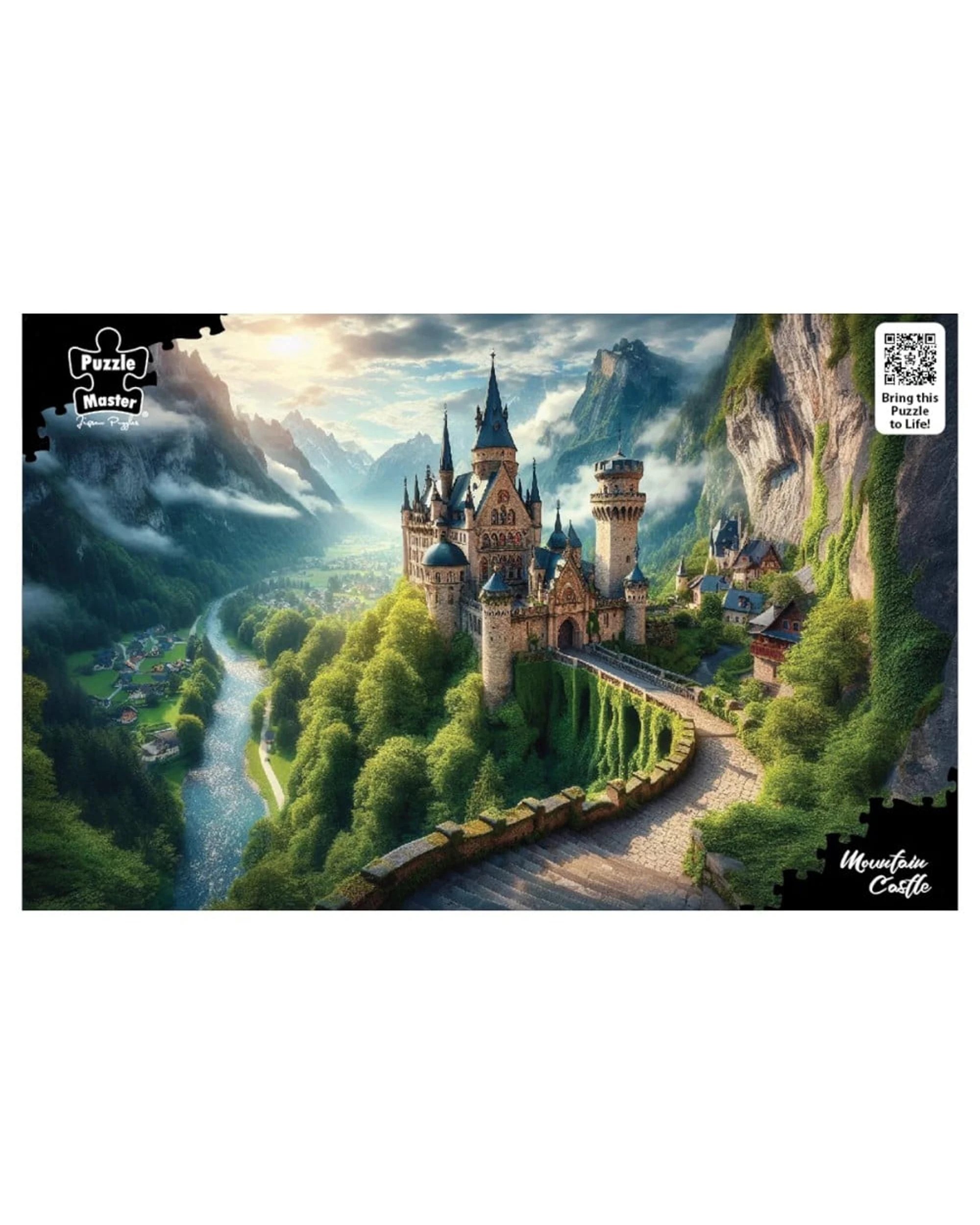 3 Puzzle Master Mountain Castle AR Edition 1000 Piece Jigsaw Puzzle, 3 of 10
