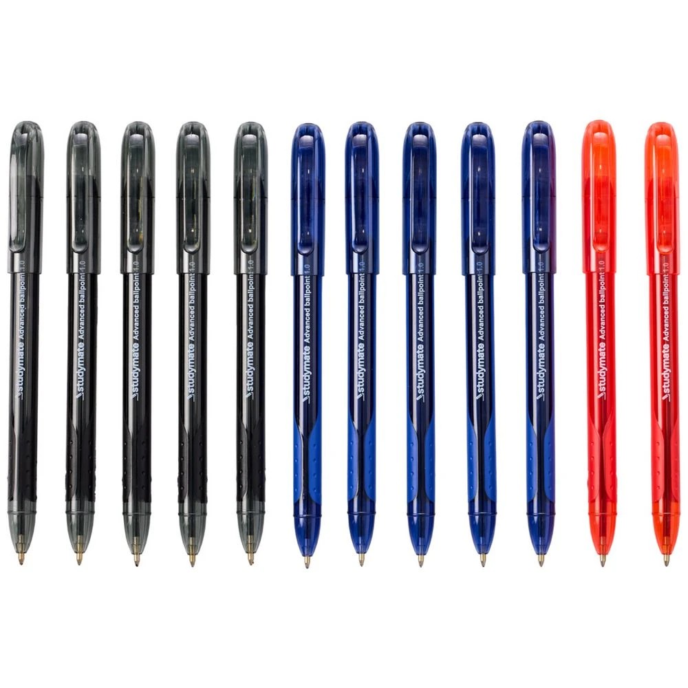 4 Studymate 1mm Semi-Gel Capped Ballpoint Pen Assorted 12 Pack, 4 of 7