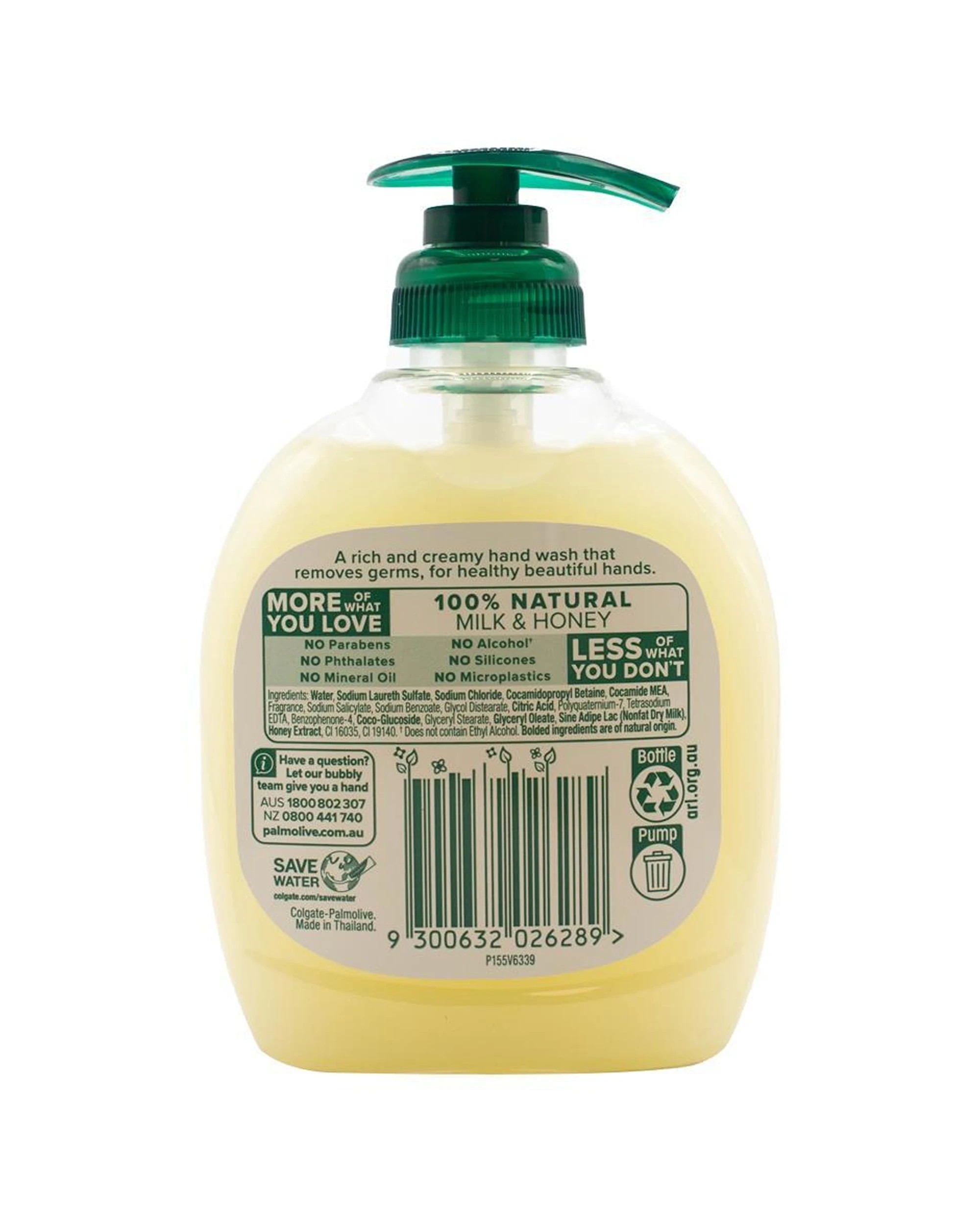 3 Palmolive 12PK 250ml Naturals Softwash Replenishing Milk & Honey Pump - Yellow, 3 of 3