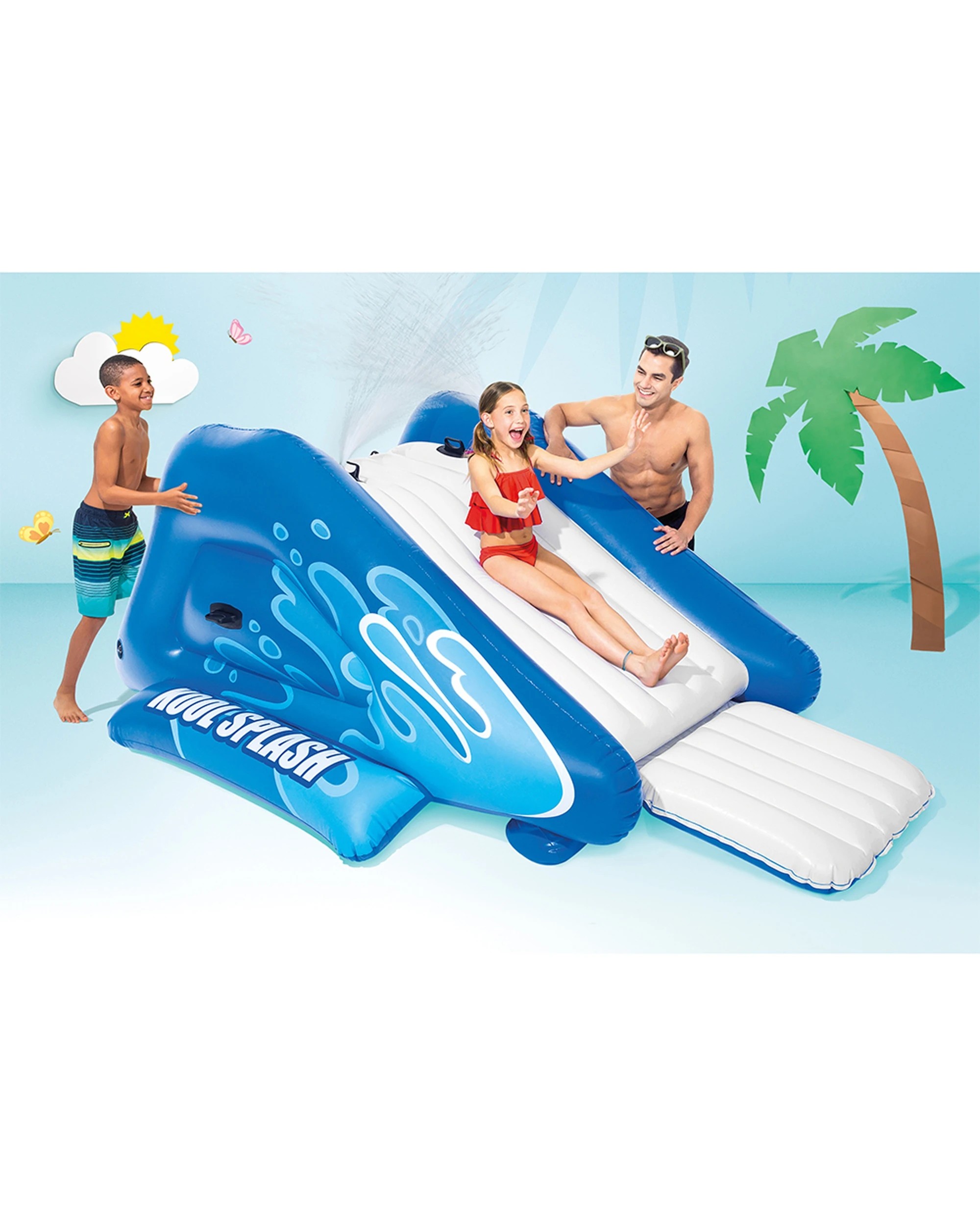 4 Intex Kool Splash 10ft 11in Inflatable Water Slide For In-Ground Pool 6+ - Blue, 4 of 5