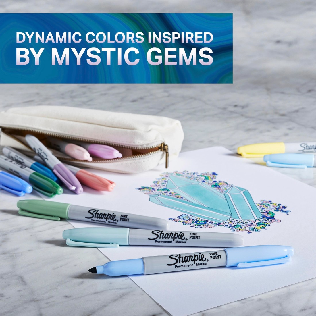 2 12 Pack Sharpie Mystic Gem Special Edition Fine Point Permanent Markers, 2 of 7