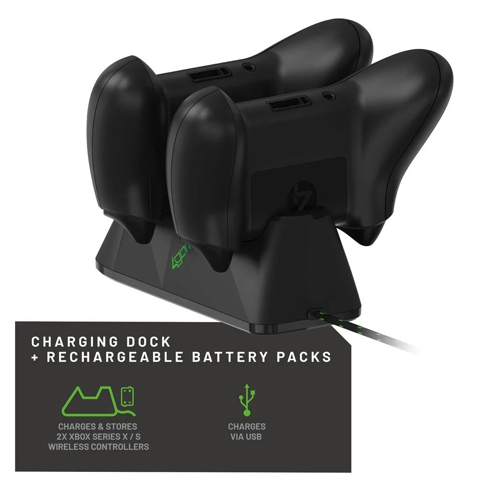 5 4Gamers Xbox Series X/S Twin Wireless Controller Charging Dock - Black, 5 of 5