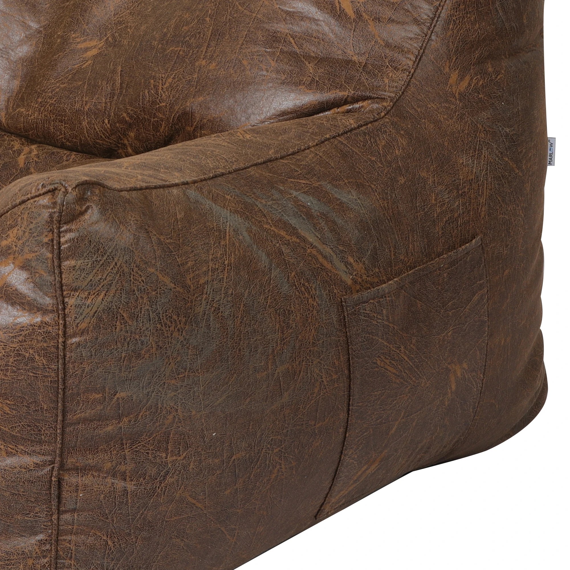 5 Marlow Bean Bag  PU Cover Only - Brown, 5 of 6