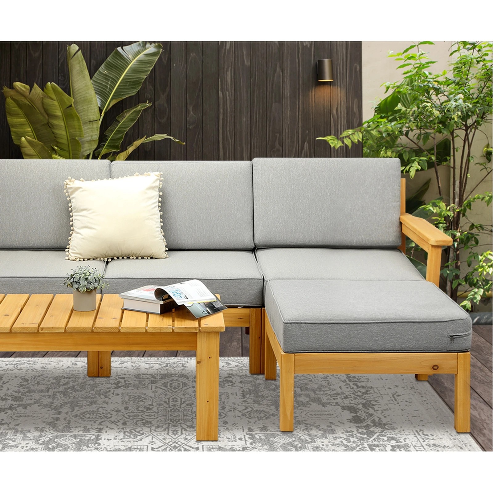 5 Livsip 7 Piece Outdoor Sofa Set Lounge Setting - Multi, 5 of 7