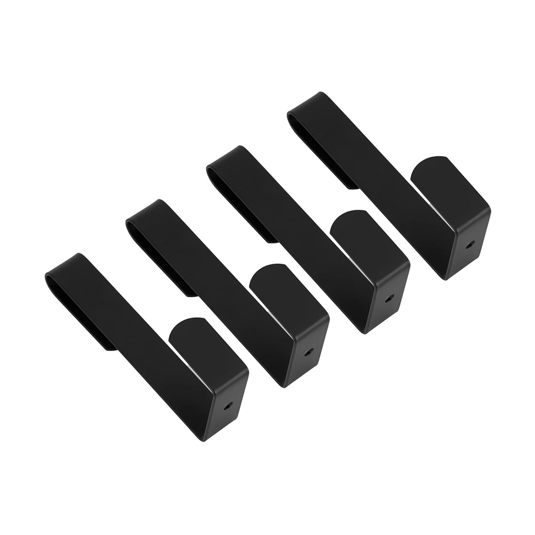 1 4 Pack Over the Door Hooks - Black, 1 of 6