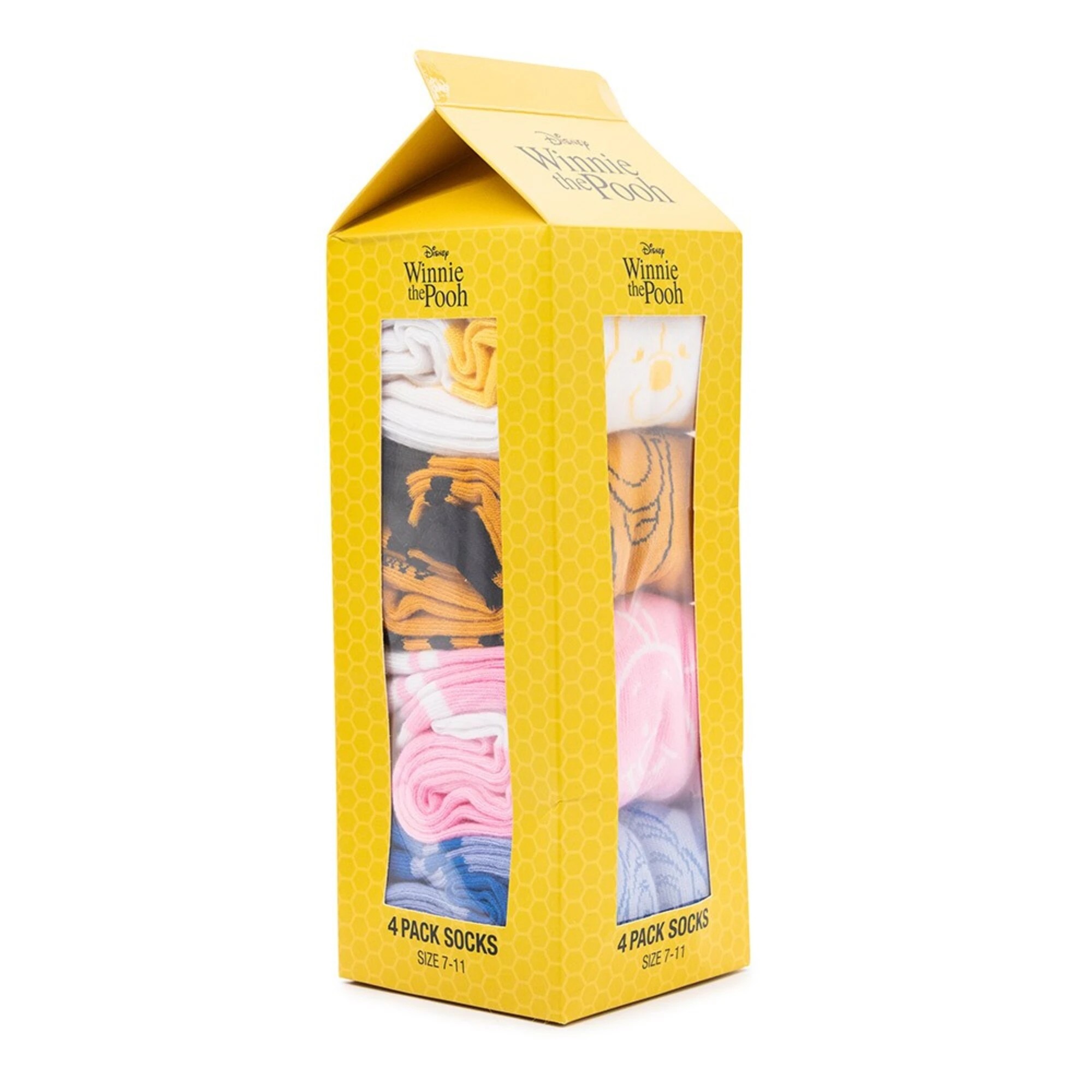 1 Disney - Winnie the Pooh - Pooh &  Friends Crew Sock 4-Pack - 7 - Multi, 1 of 5