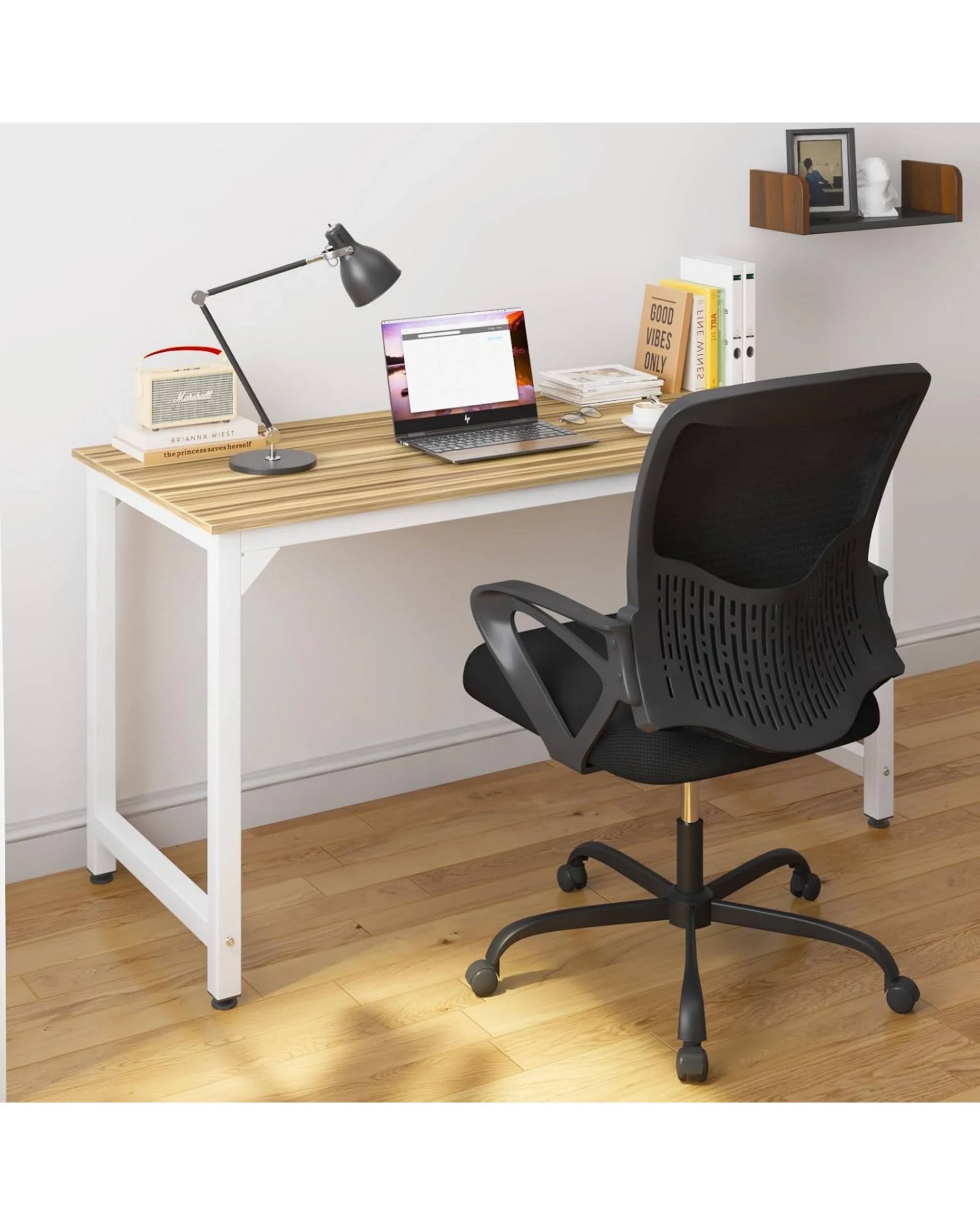 6 Advwin 120cm Computer Desk Home Office Table Wooden Workstation, 6 of 8