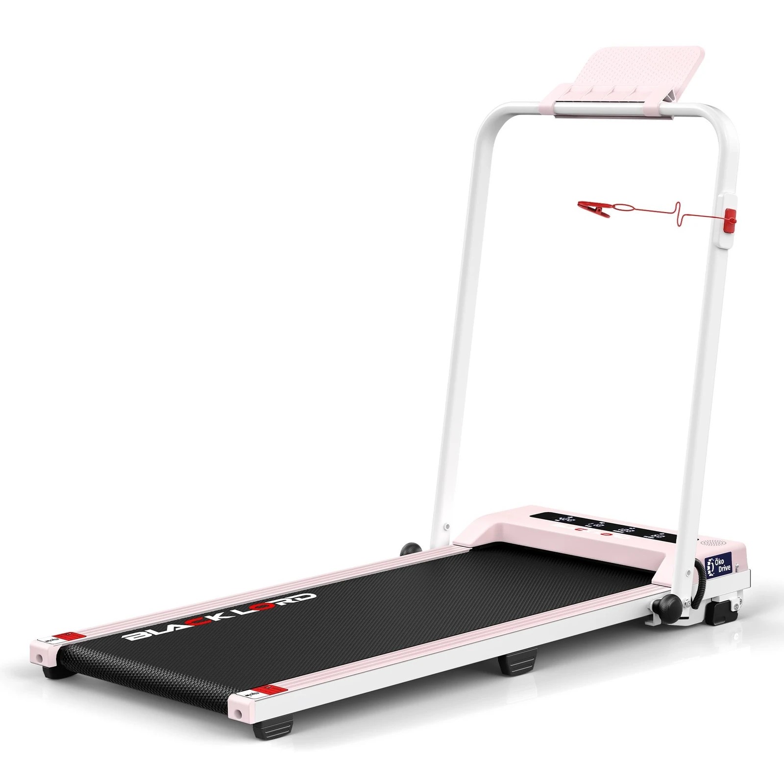 1 Black Lord Treadmill Electric Walking Pad Foldable Under Desk Home Gym 38cm Belt - Pink, 1 of 10
