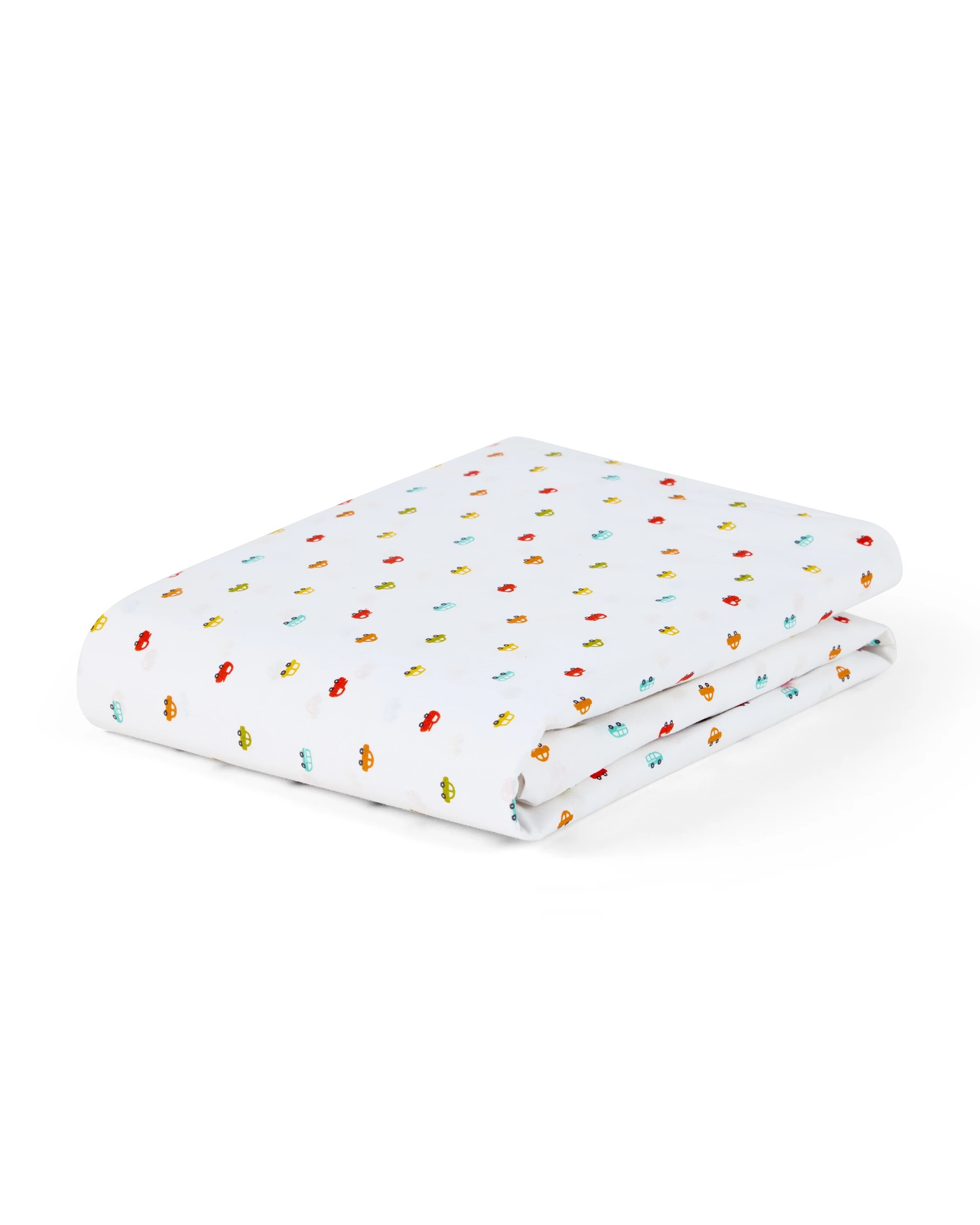 2 2 Pack 225 Thread Count Organic Cotton Fitted Cot Sheets - Cars and Checkered, 2 of 6