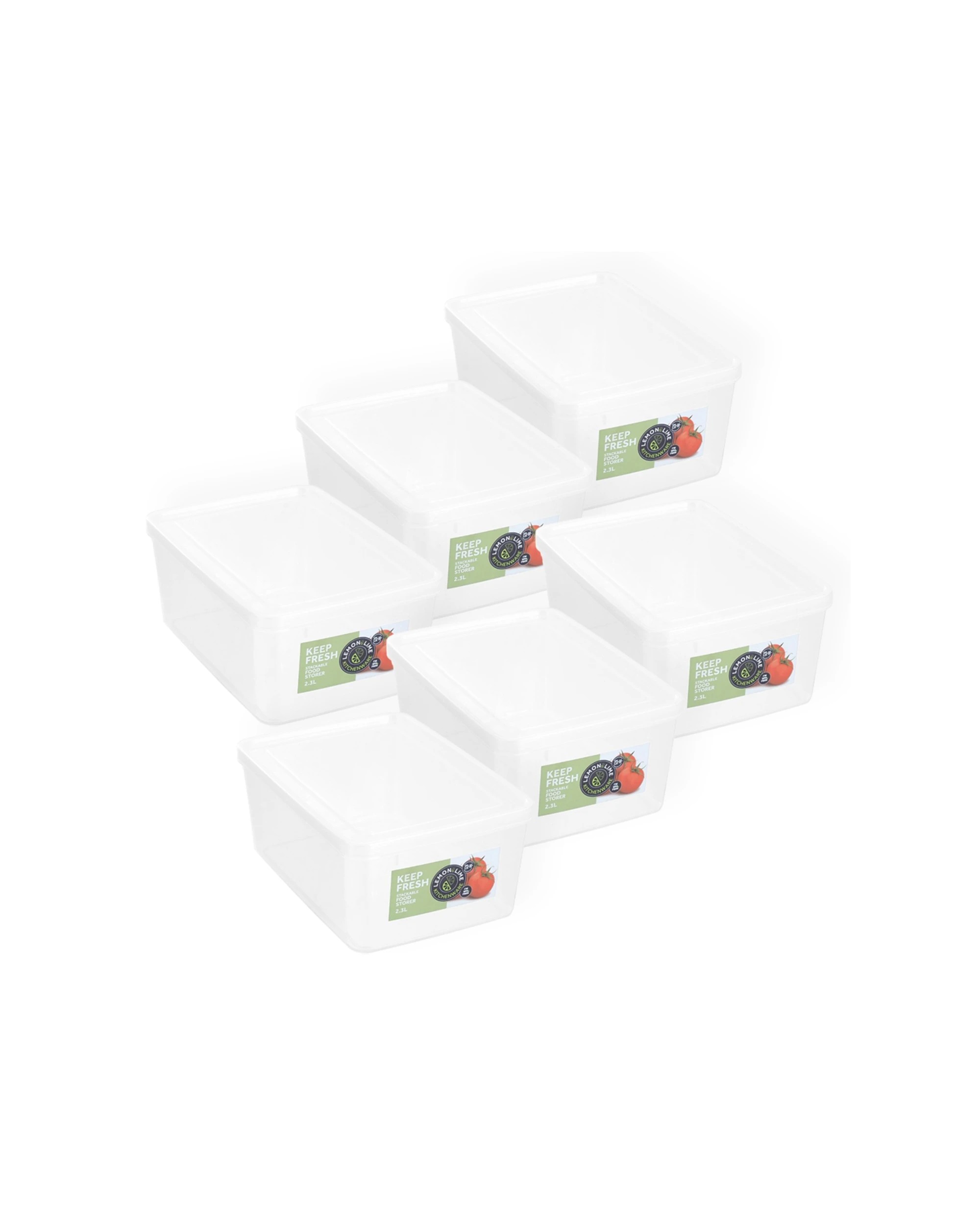 1 Lemon & Lime 6PK Keep Fresh Food Container 2.3L BPA Free Freezer Safe - Clear, 1 of 5