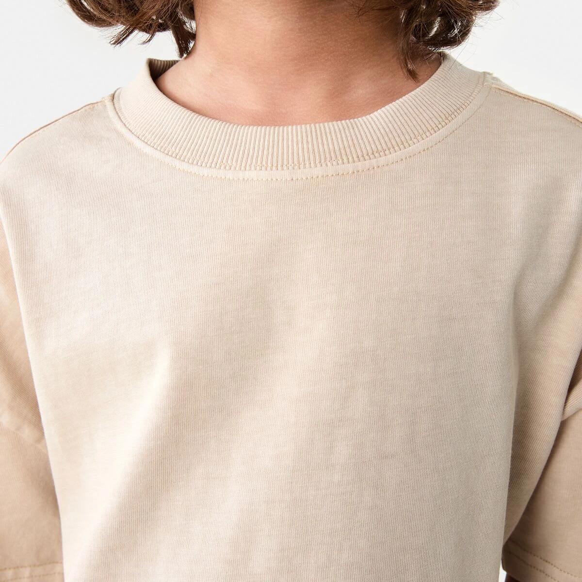 4 Oversized Washed T-shirt NATURAL ECRU, 4 of 9