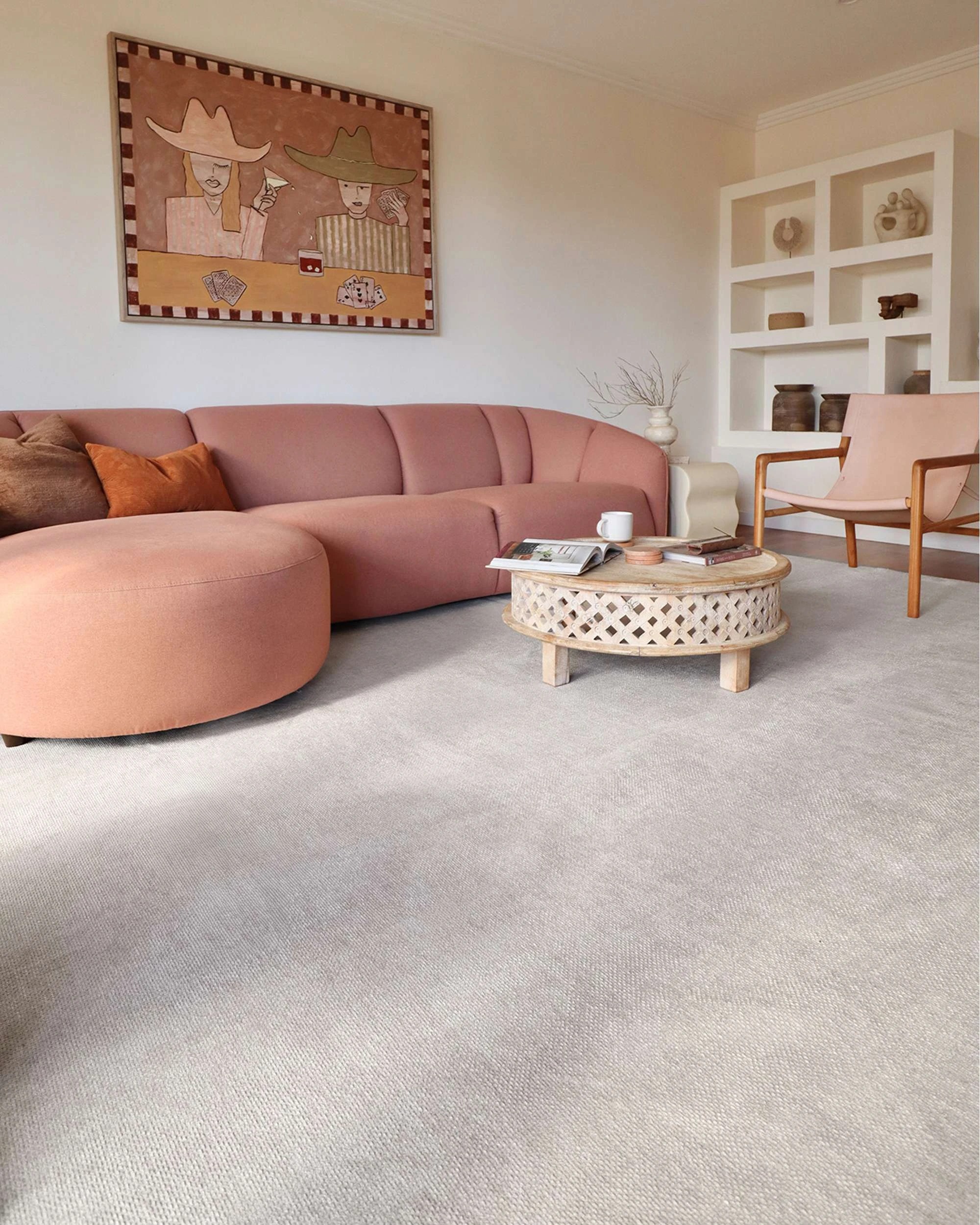9 Loopsie Alderly Flatweave Washable Rug-370cm x 280cm - White, 9 of 9