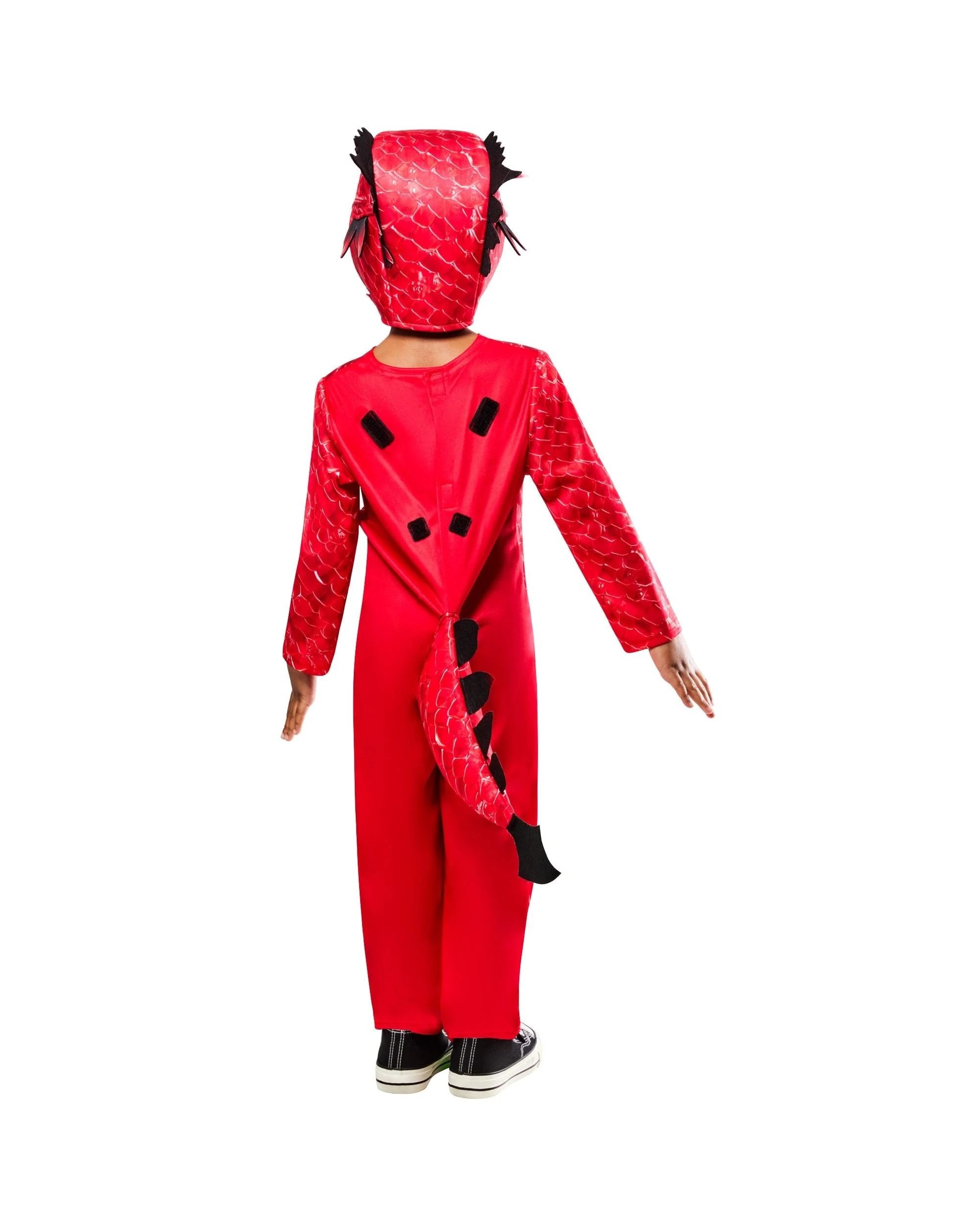 4 Red Dragon Child Costume Size 6-8 Years, 4 of 5