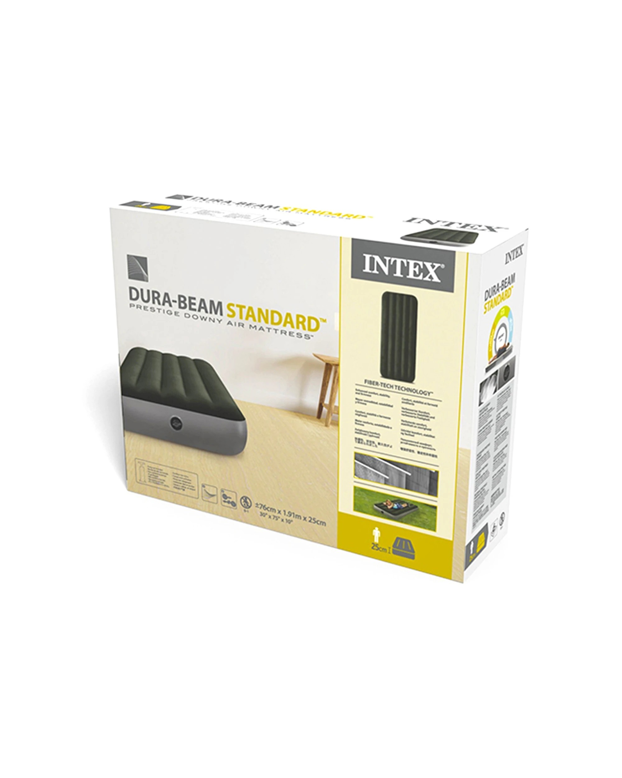 8 Intex Cot Dura-Beam Prestige Downy Inflatable Airbed Mattress - Single Bed - Multi, 8 of 8