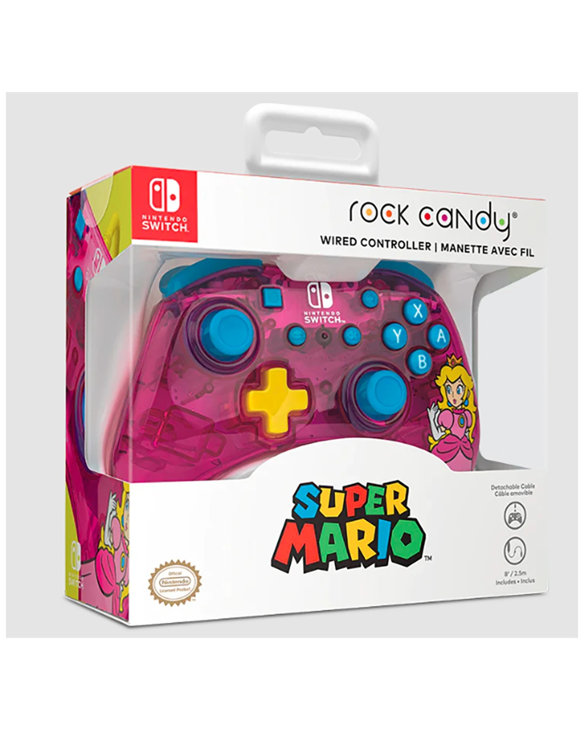 6 Rock Candy - Wired Controller - Bubblegum Peach - Pink, 6 of 6