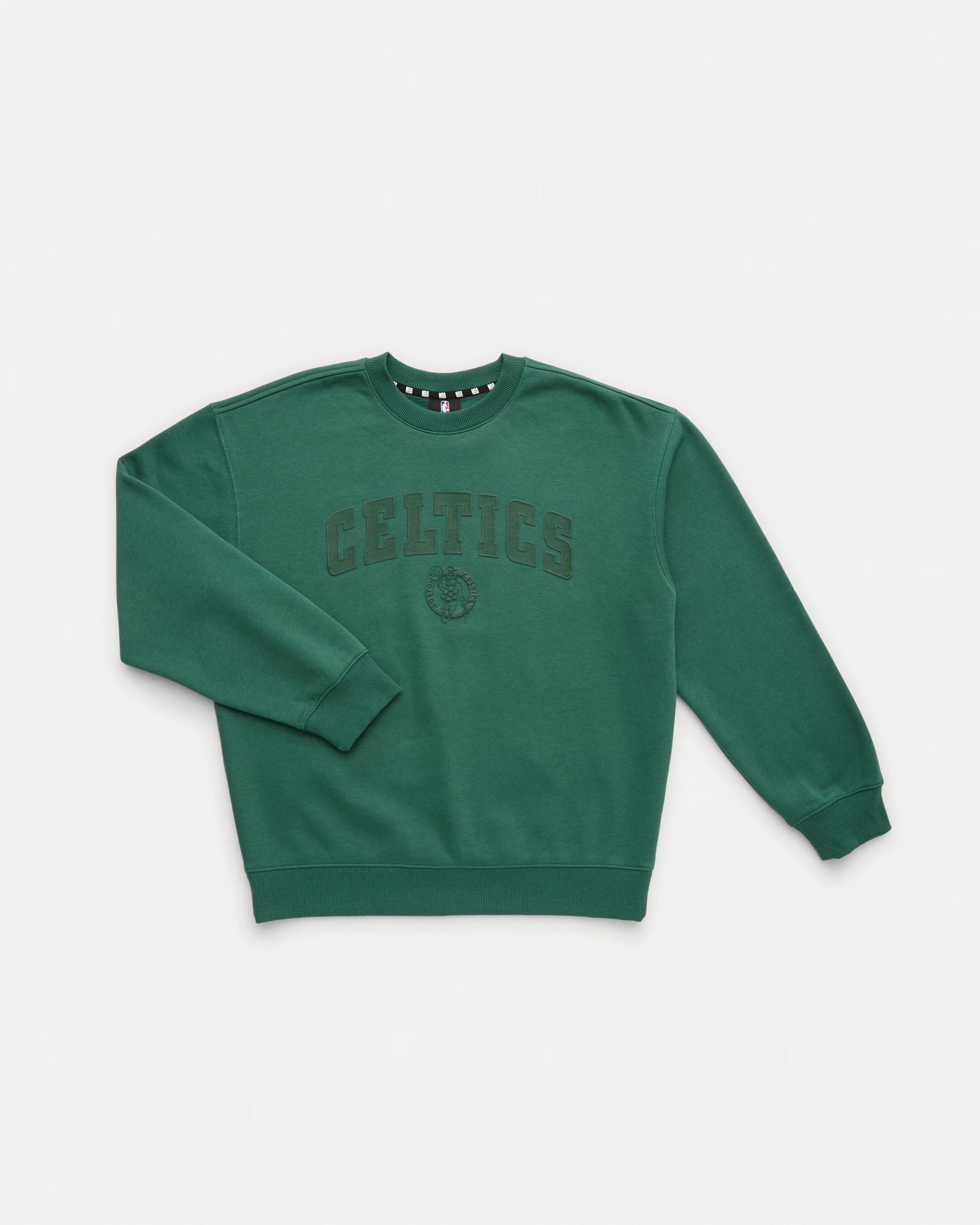 1 Official NBA Adult Lounge Crew Pullover GREEN CELTICS, 1 of 3