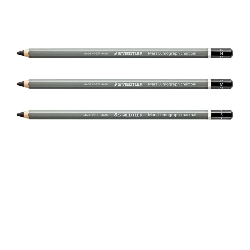 2 Staedtler Mars Lumograph Charcoal Pencils 3 Pack, 2 of 2