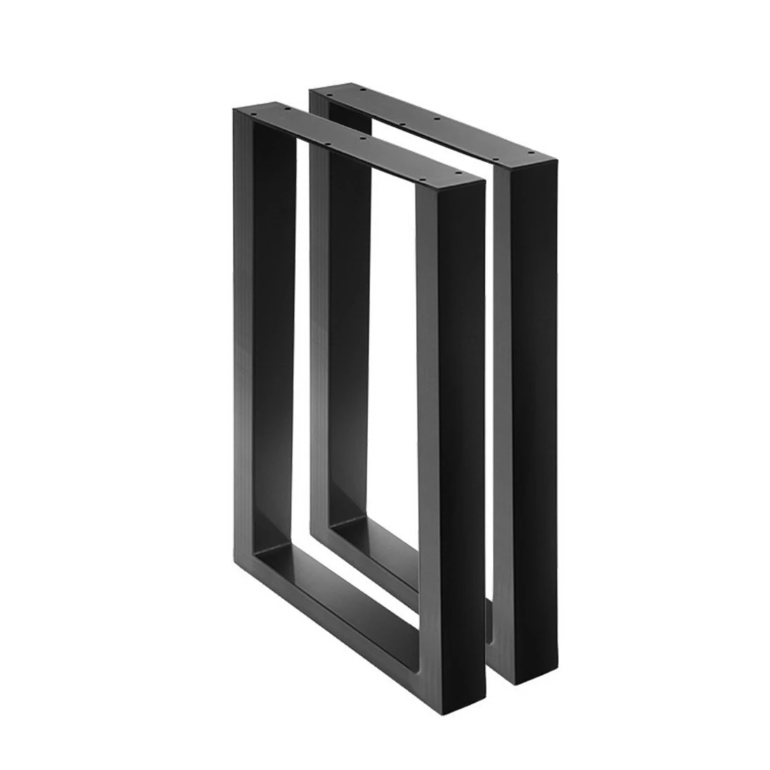 1 Artiss Metal Table Legs DIY Rectangular 71X65CM Set of 2 - Black, 1 of 7