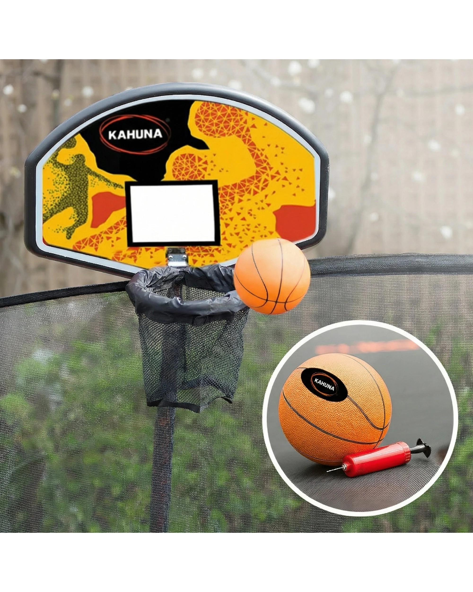 5 Kahuna Trampoline 6 ft with Basketball Set and Roof - Purple, 5 of 9