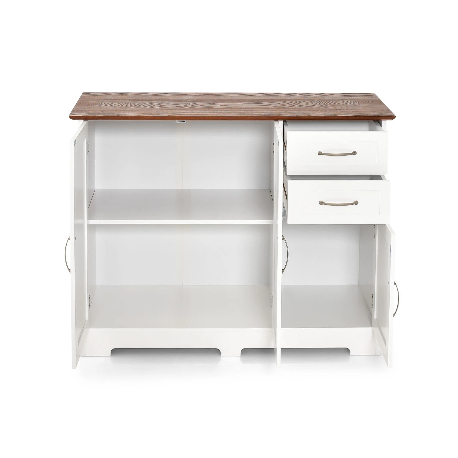 1 Costway Sideboard Buffet Cabinet Credenza White, 1 of 4