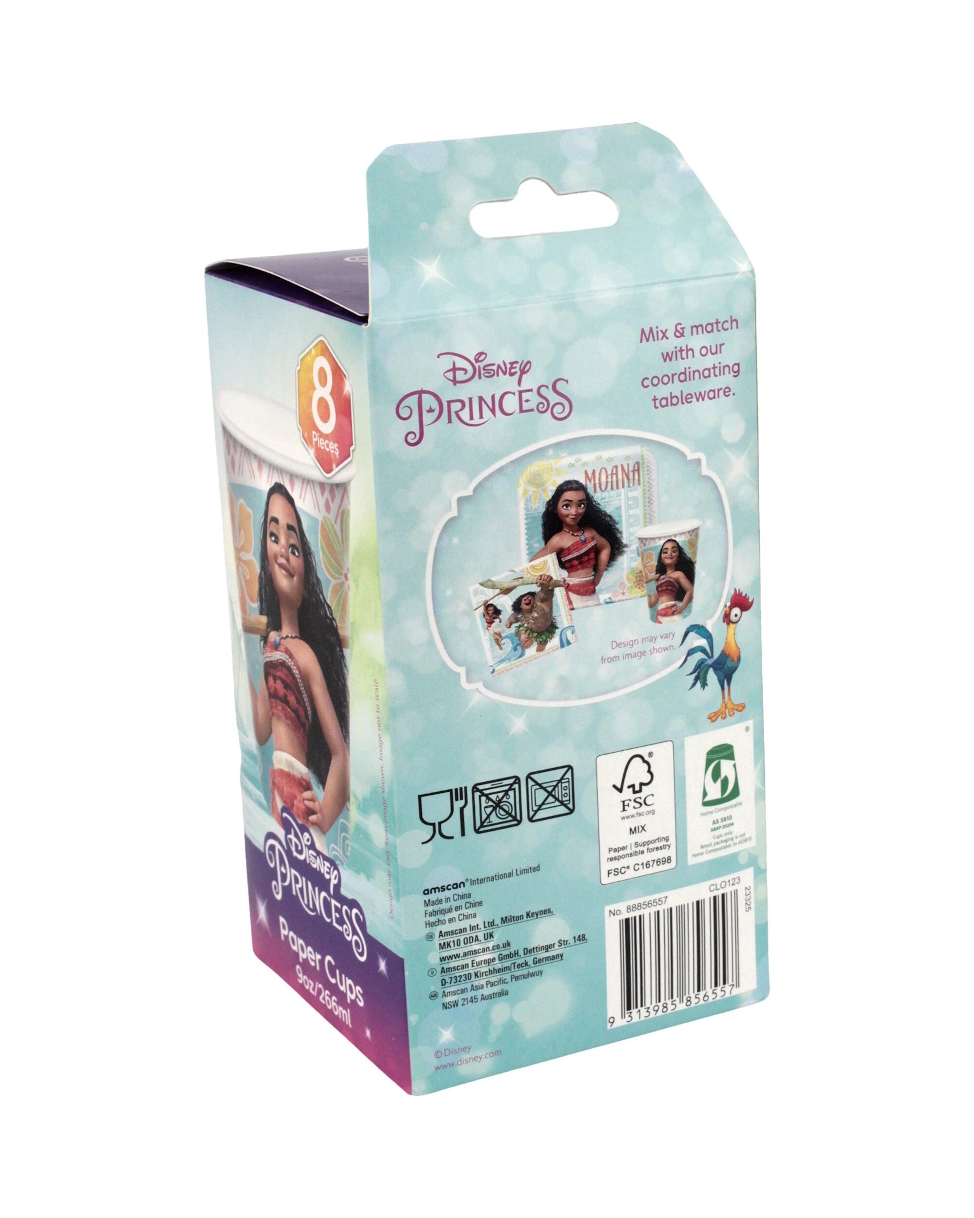 3 Disney Disney Moana Paper Cups 266ml Pack of 8, 3 of 3