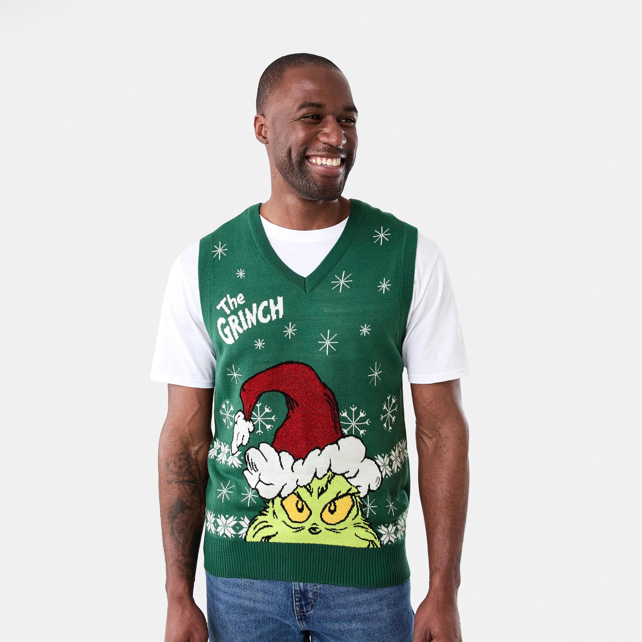 1 The Grinch License Christmas Sweater EVERGREEN, 1 of 6