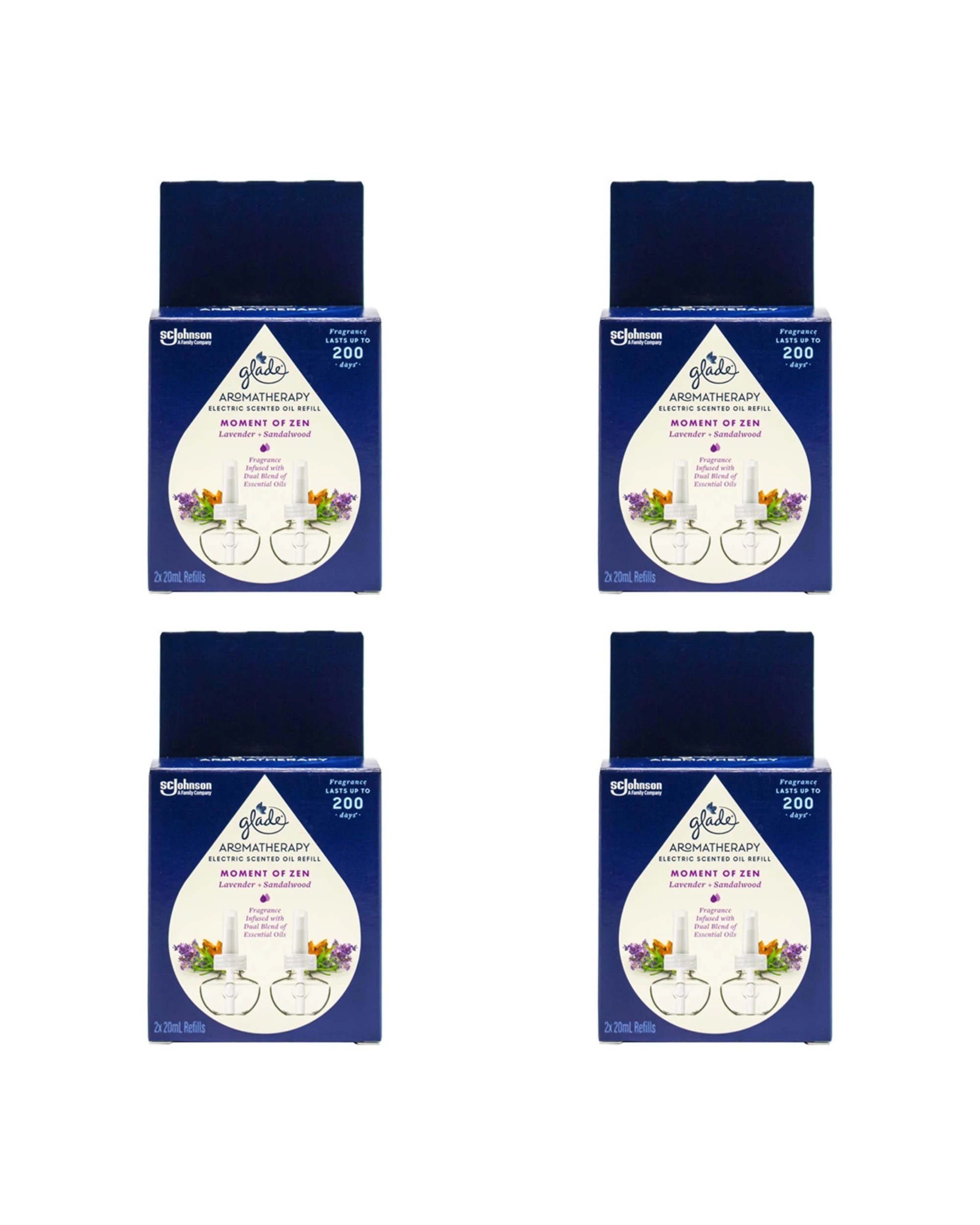 1 Glade 8PK Aromatherapy Scented Oil Refill Sandalwood 20ml - Blue, 1 of 5