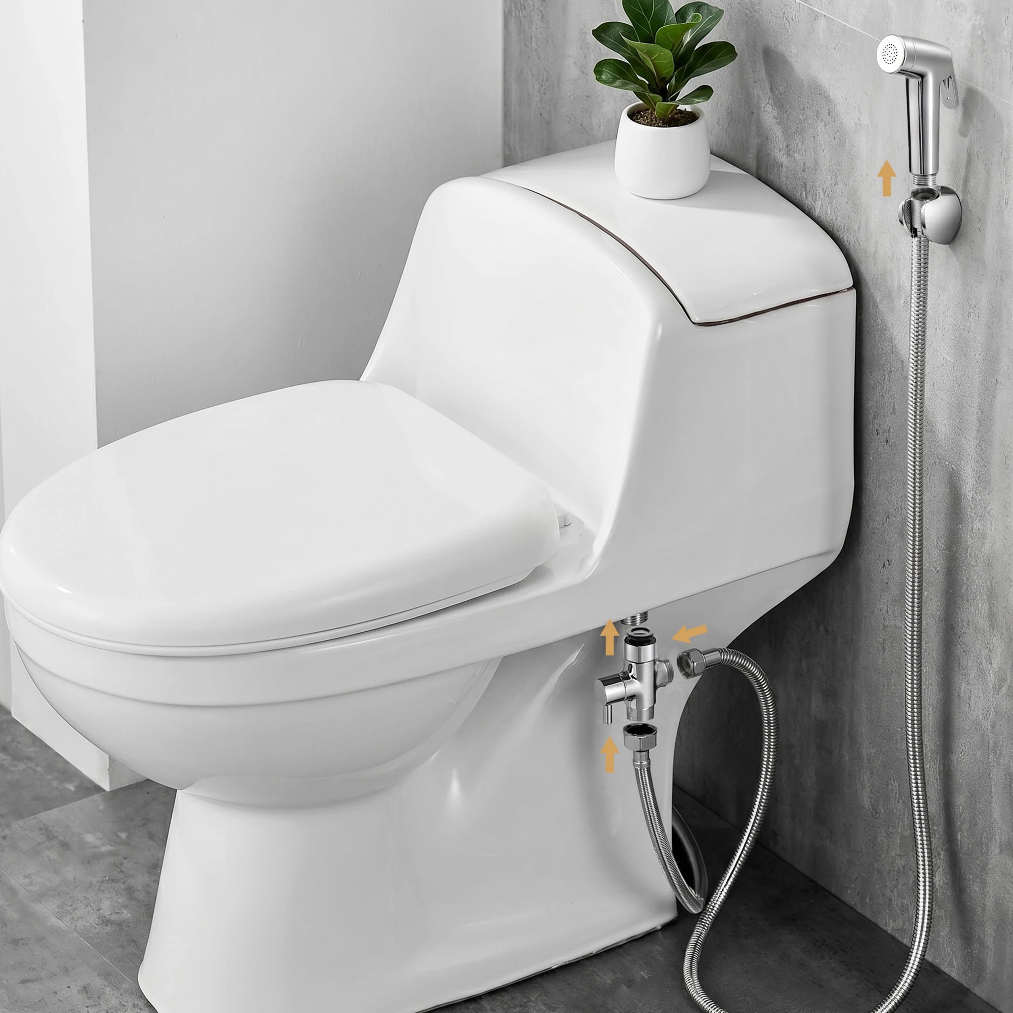 7 Cefito Handheld Bidet Sprayer for Toilet 1.5m Hose Jet Spray Attachment - Silver, 7 of 7