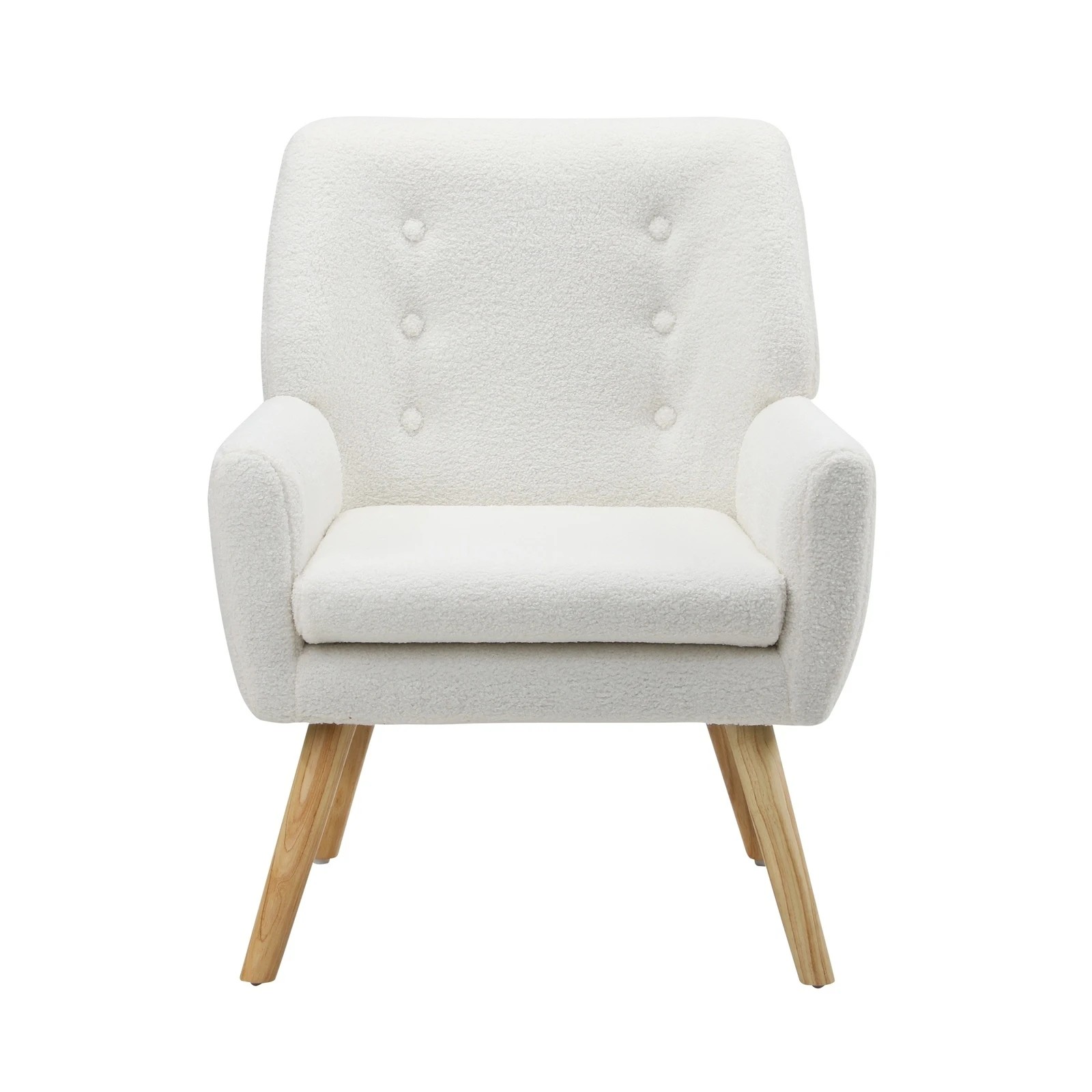 7 Oikiture 2x Armchair Lounge Chair Sherpa Accent Armchairs Tub Chairs Sofa - White, 7 of 10