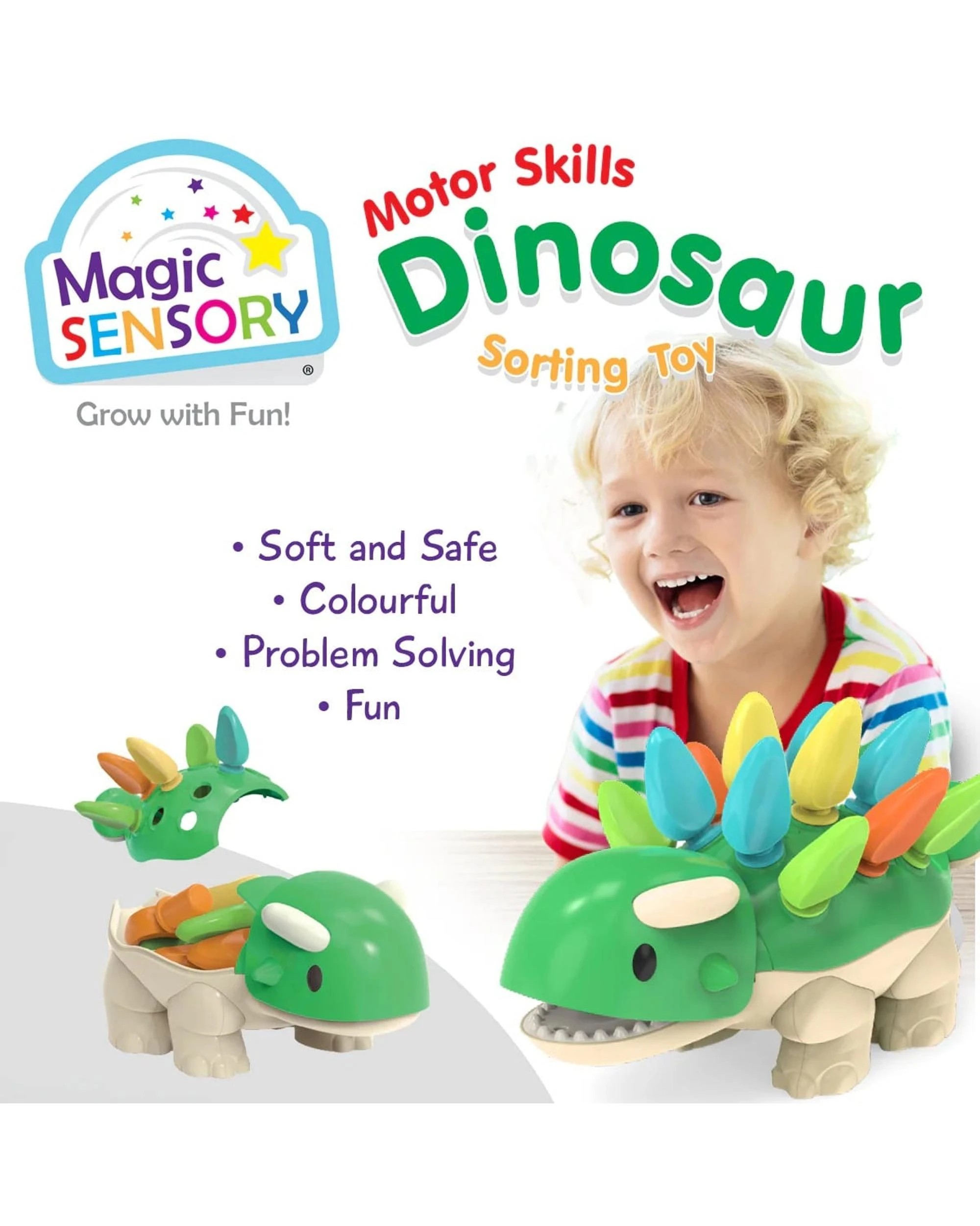 5 Magic Sensory Motor Skills Dinosaur Sorting Toy, 5 of 7