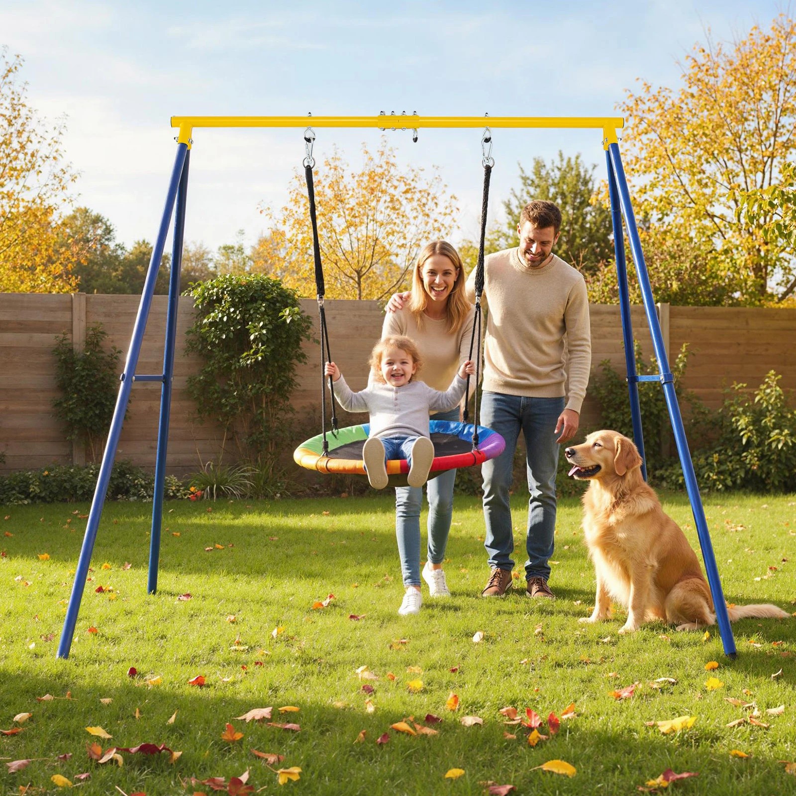 2 Costway Metal Swing Stand A-Frame Outdoor Hammock Rack (No Swing Seat), 2 of 3