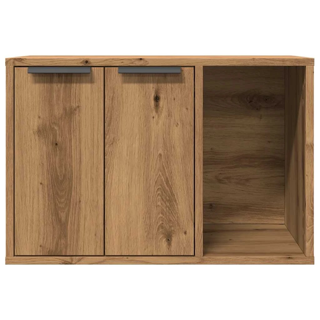 3 vidaXL Cat Litter Box Enclosure Engineered Wood - Brown, 3 of 9