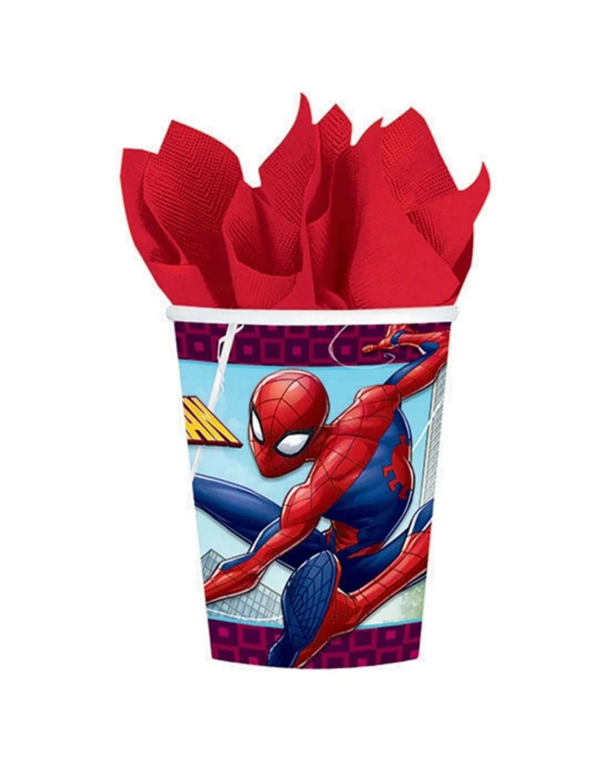 2 Anagram 8pc Disposable 9oz Paper Cups Spiderman Webbed Wonder 266mL - Multi, 2 of 2