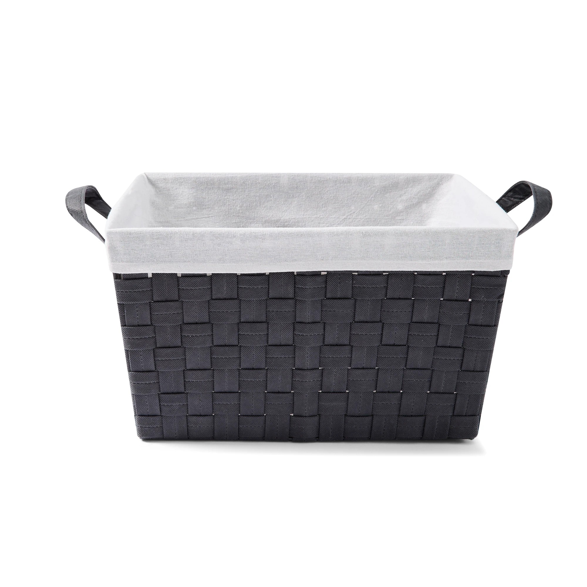 3 Non Woven Basket with Liner - Medium, Charcoal, 3 of 8
