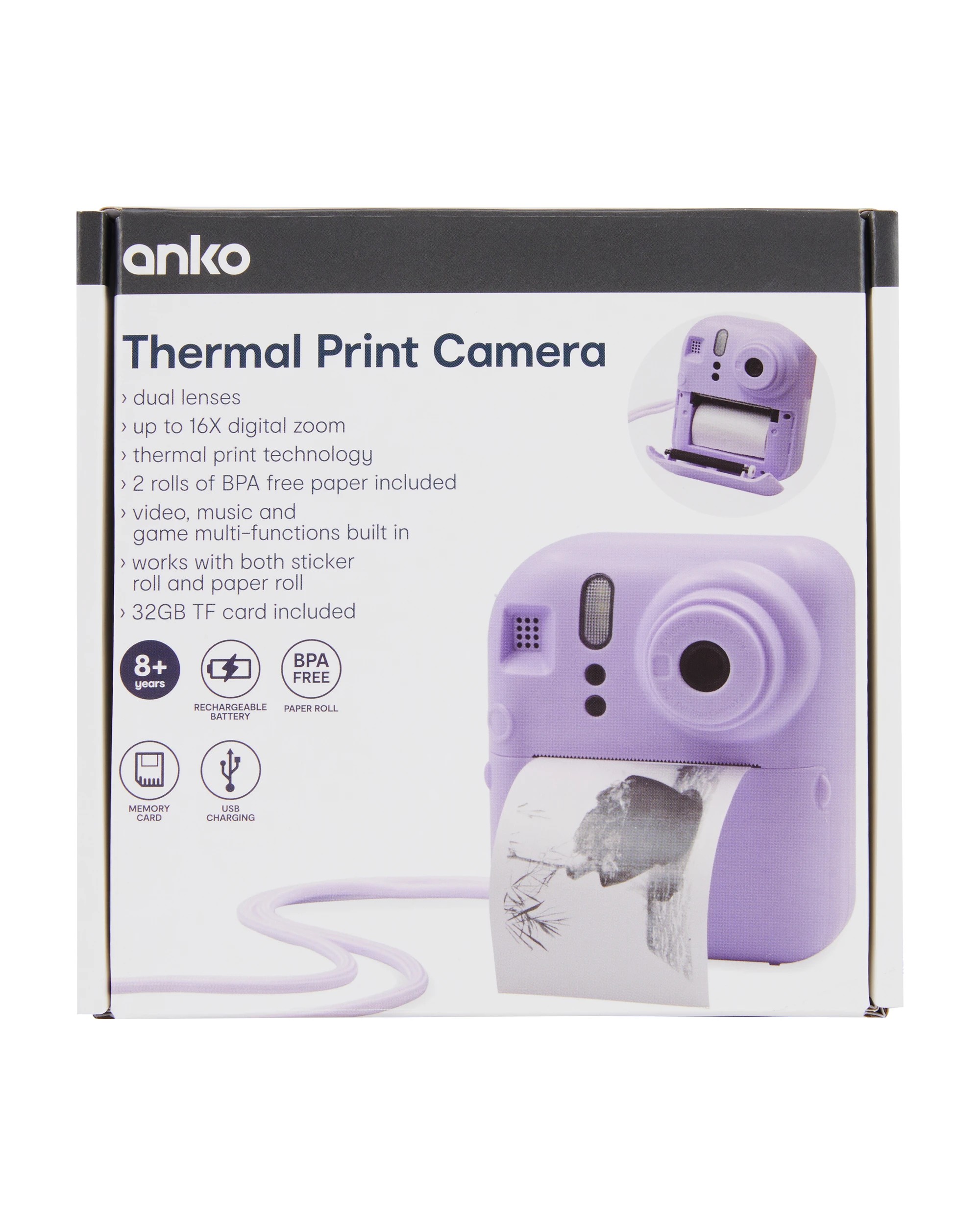 9 Thermal Print Camera - Lilac, 9 of 9