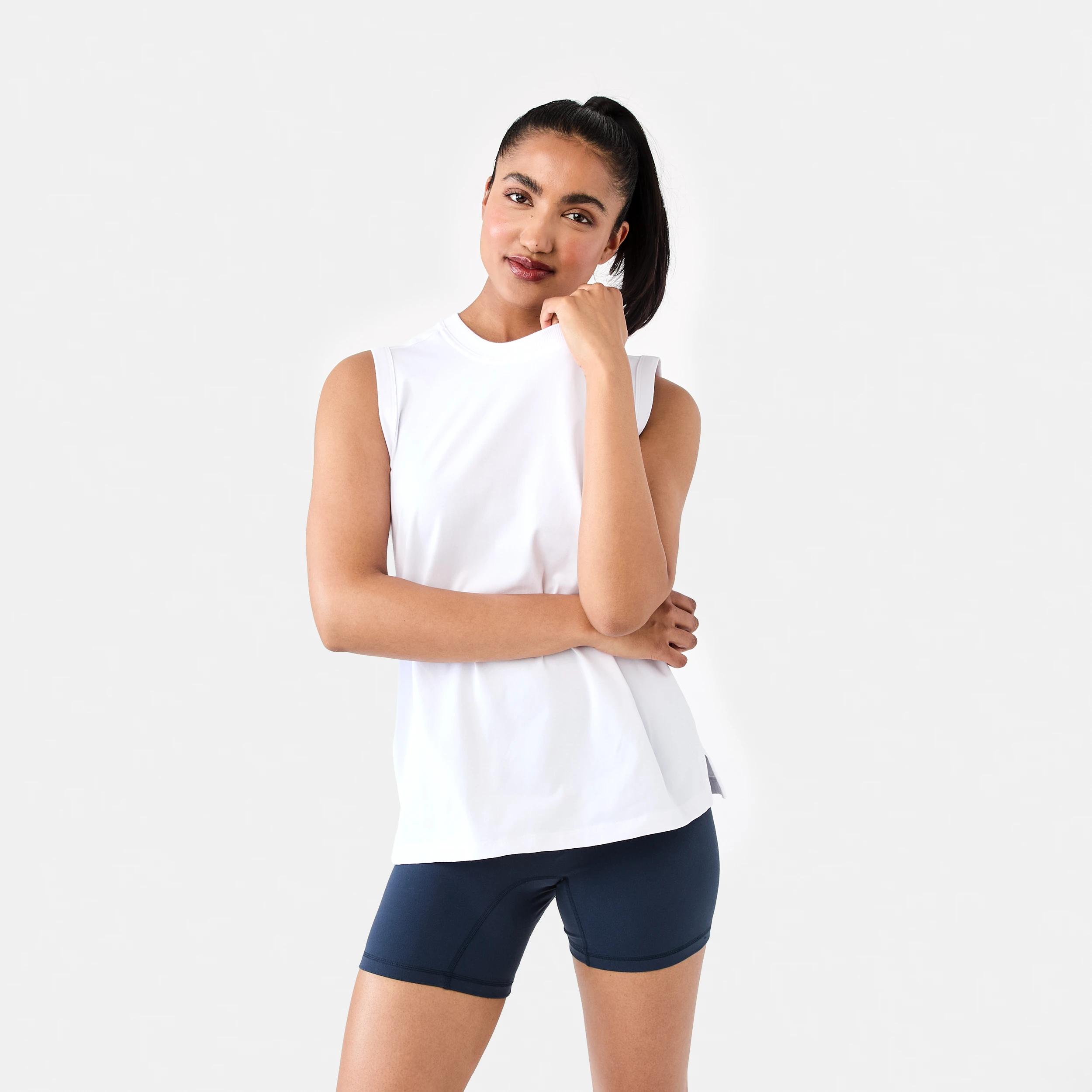 8 Active Womens Muscle Tank White, 8 of 8