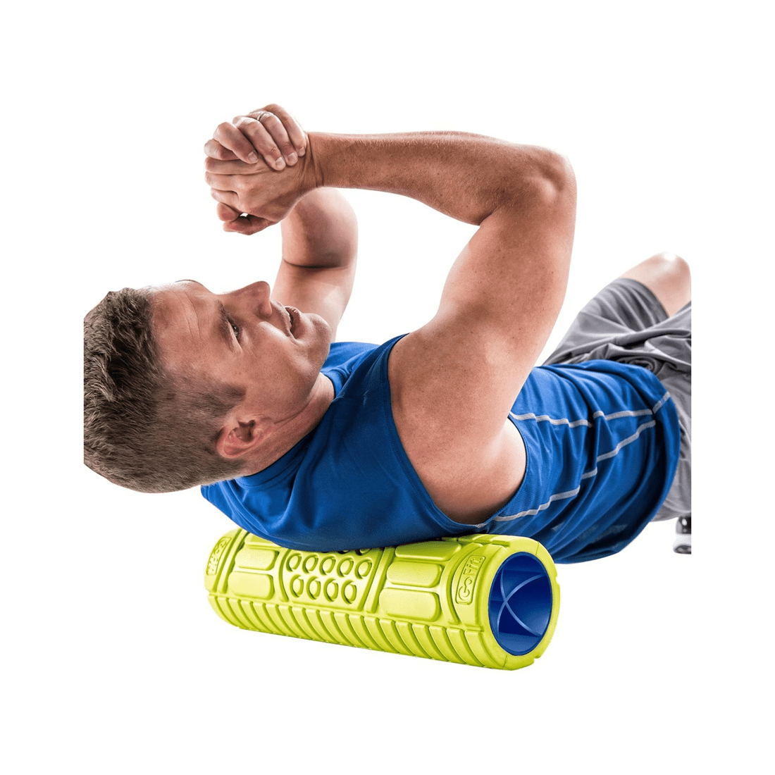 4 GoFit 18 Inch Massage Go Roller UltraFin Core Firm Denser Foam Recovery - Green, 4 of 6