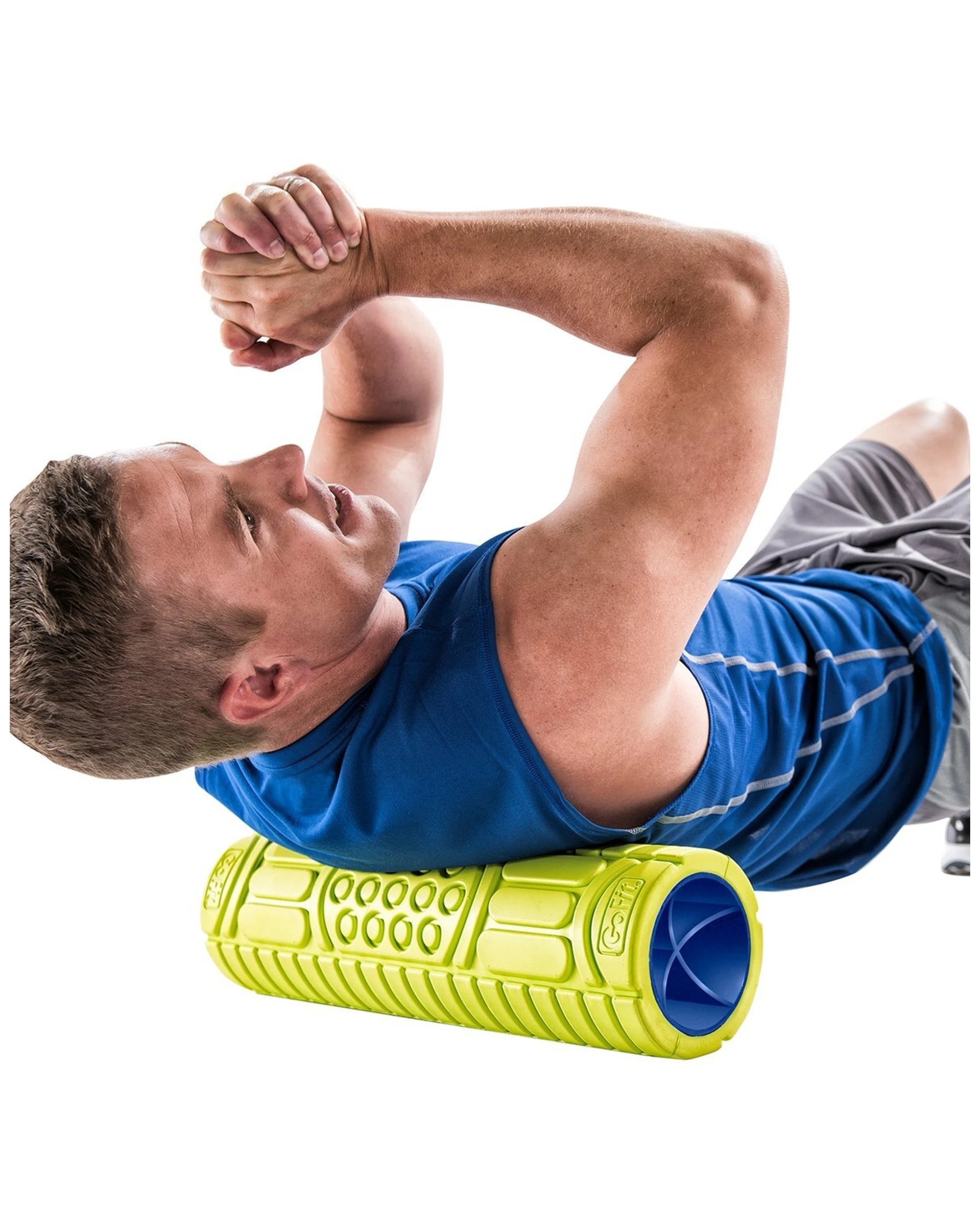 4 GoFit 18 Inch Massage Go Roller UltraFin Core Firm Denser Foam Recovery - Green, 4 of 6