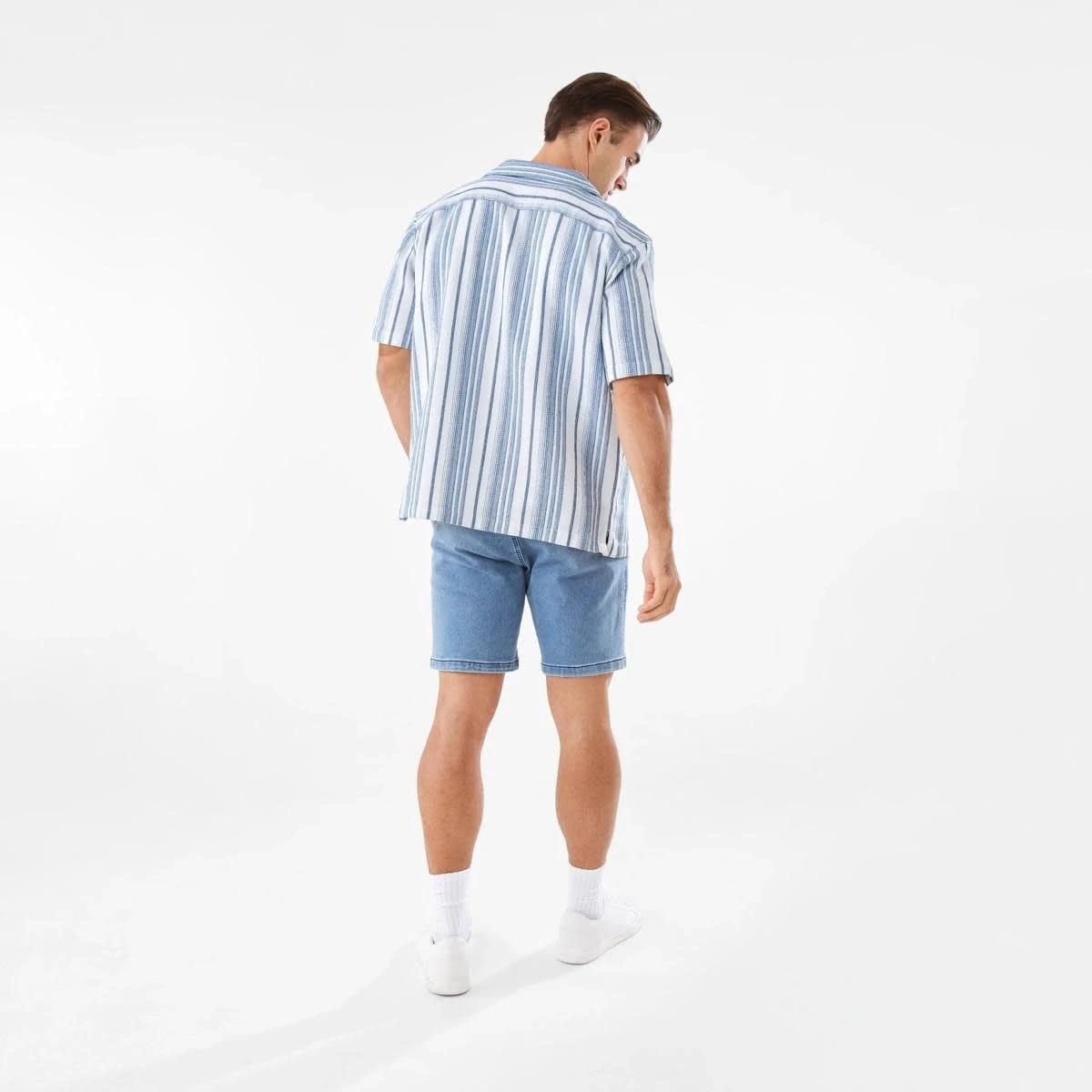 4 Short Sleeve Textured Stripe Shirt VAM STRIPE BLUE, 4 of 7