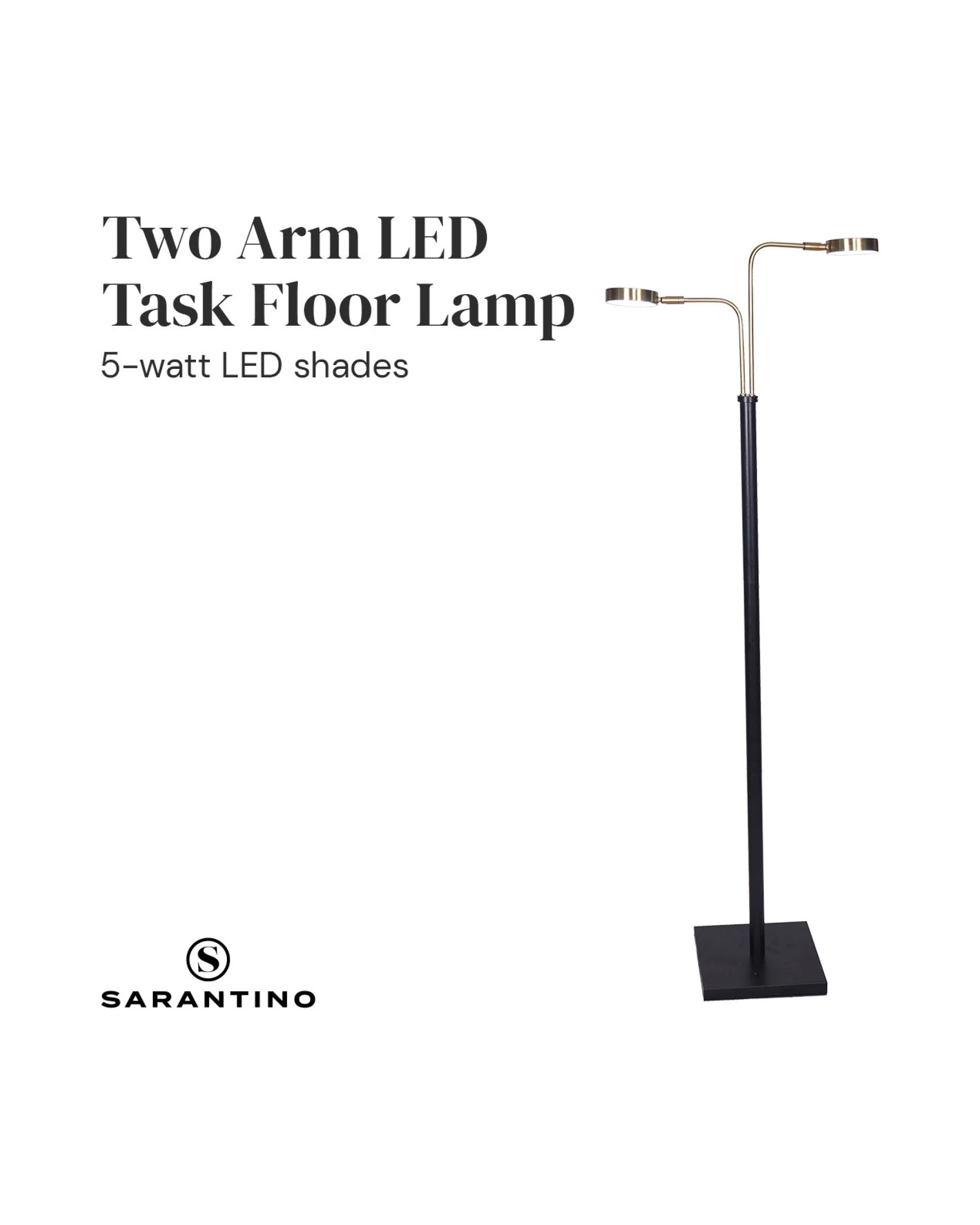 4 Sarantino LED Metal Floor Lamp, 4 of 9
