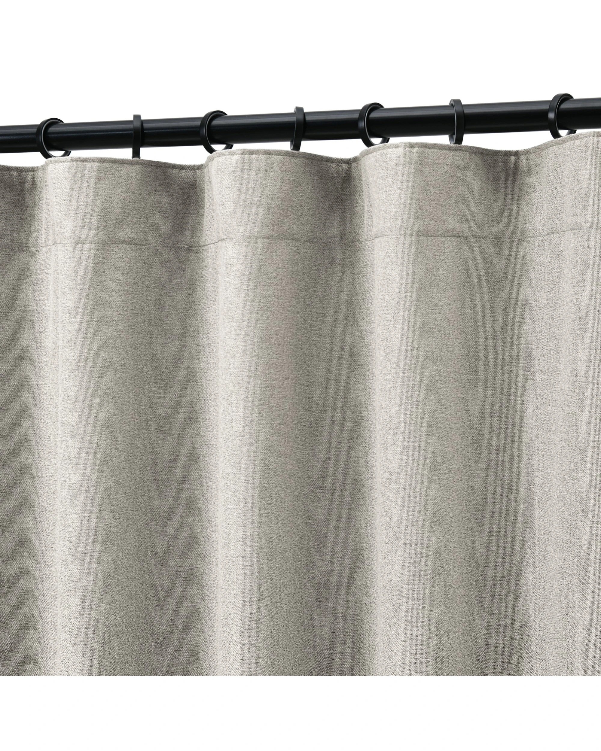 2 Cadence & Co. Bennett Faux Linen Blockout Multi Header Curtain Twin Pack 135x223cm - Natural, 2 of 8
