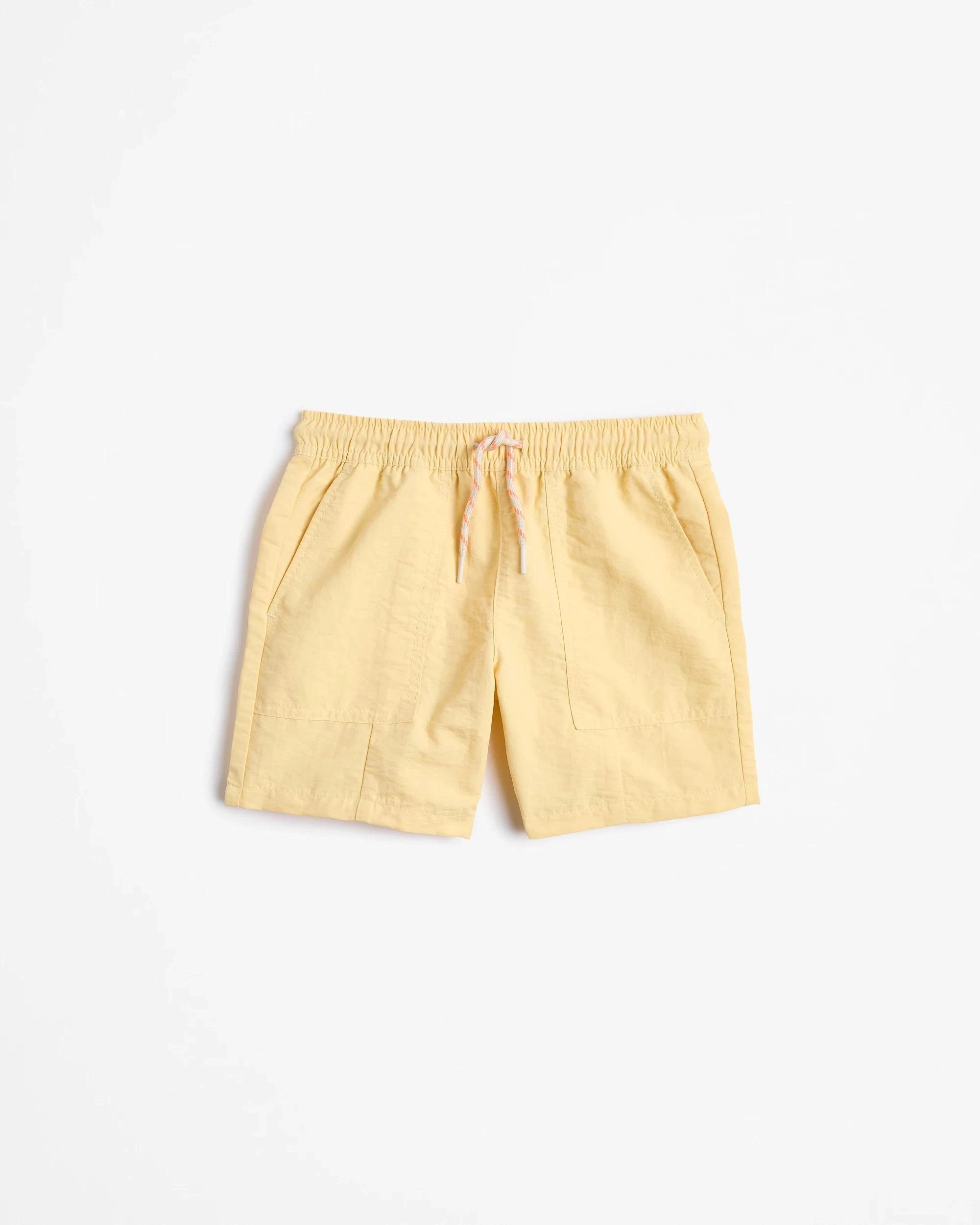 4 Target Nylon Volley Shorts YELLOW, 4 of 5