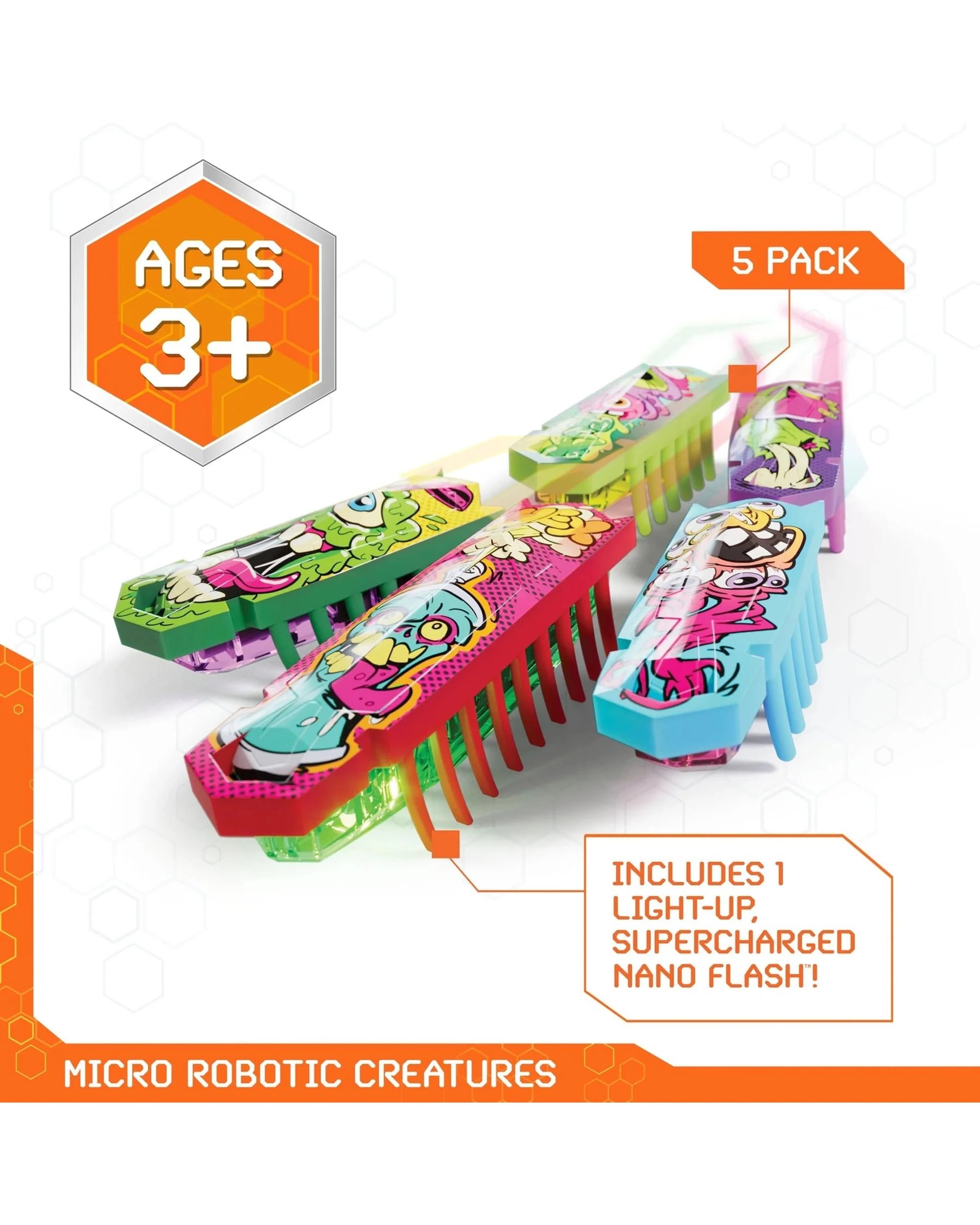4 Hex Bots Nano 5 Pack with 1 Nano Flash, 4 of 6
