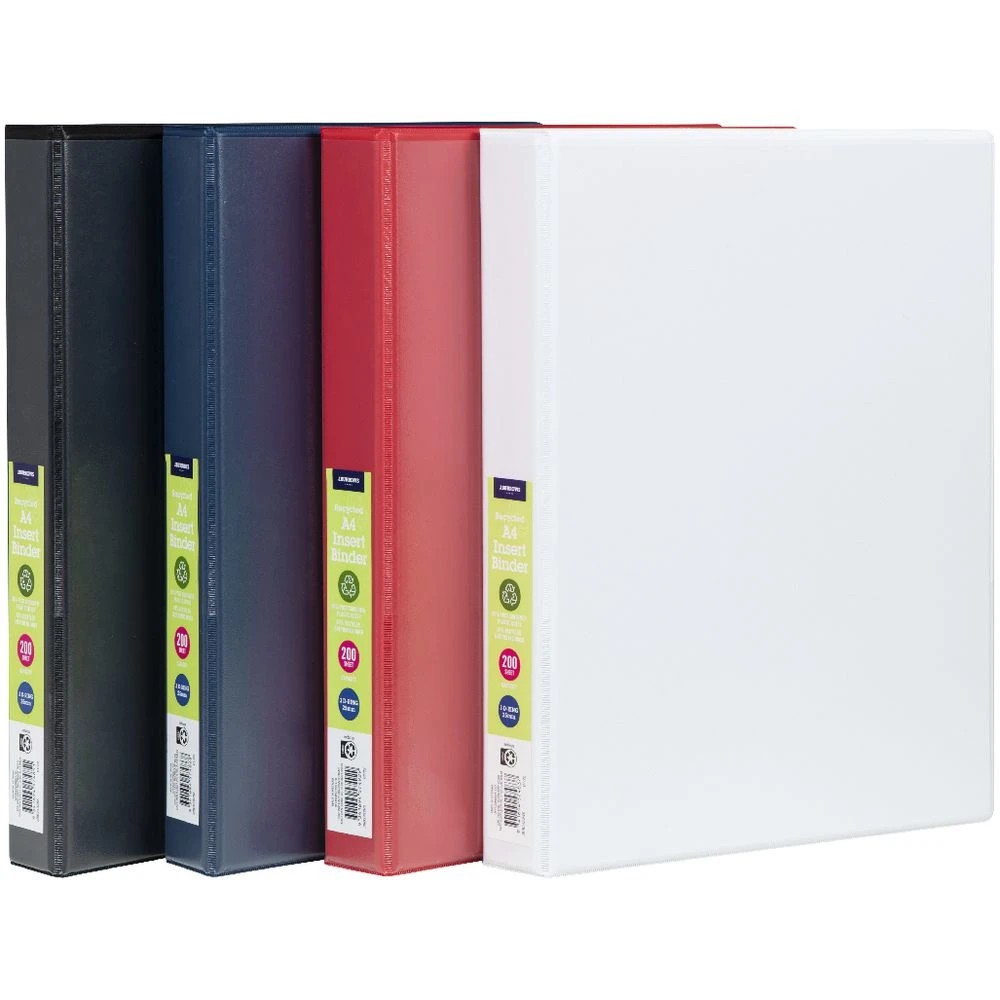 6 J.Burrows Insert Binder A4 3 D-Ring 25mm Black, 6 of 6